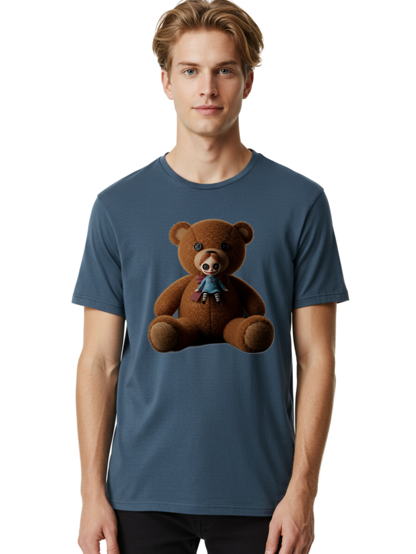 Teddy-Head-Annabelle Men'S Graphic Tee, 100% Cotton, Comfortable Casual Summer Wear, Machine Washable, Vintage Camera, Old Camera, Antique Camera, Black Camera, Classic Photography, Photography Equipment, Nostalgic Device, Film Camera, Ban723