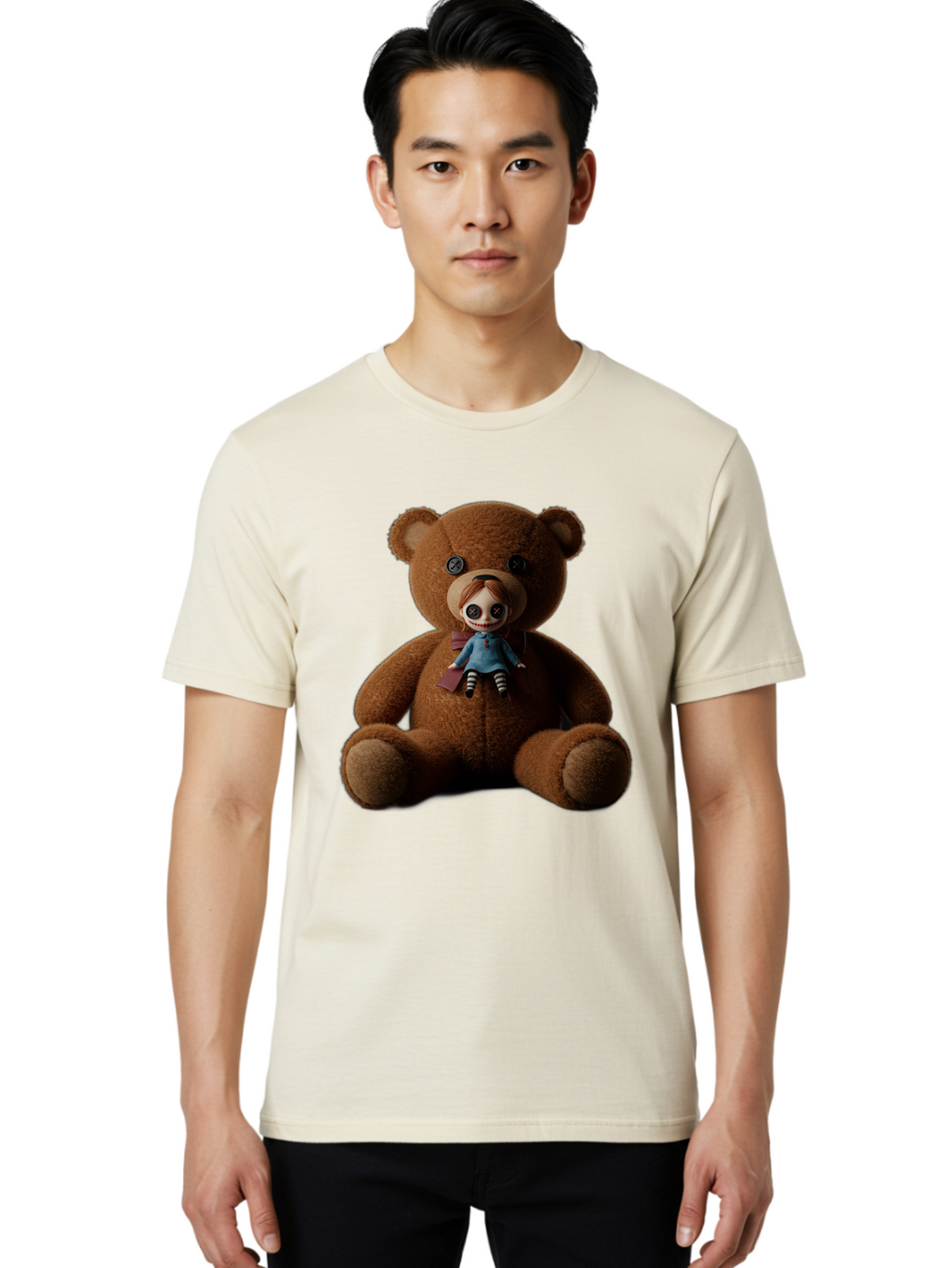 Teddy-Head-Annabelle Men'S Graphic Tee, 100% Cotton, Comfortable Casual Summer Wear, Machine Washable, Vintage Camera, Old Camera, Antique Camera, Black Camera, Classic Photography, Photography Equipment, Nostalgic Device, Film Camera, Ban723