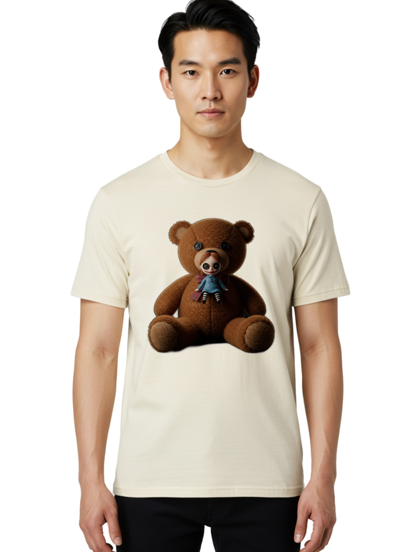 Teddy-Head-Annabelle Men'S Graphic Tee, 100% Cotton, Comfortable Casual Summer Wear, Machine Washable, Vintage Camera, Old Camera, Antique Camera, Black Camera, Classic Photography, Photography Equipment, Nostalgic Device, Film Camera, Ban723
