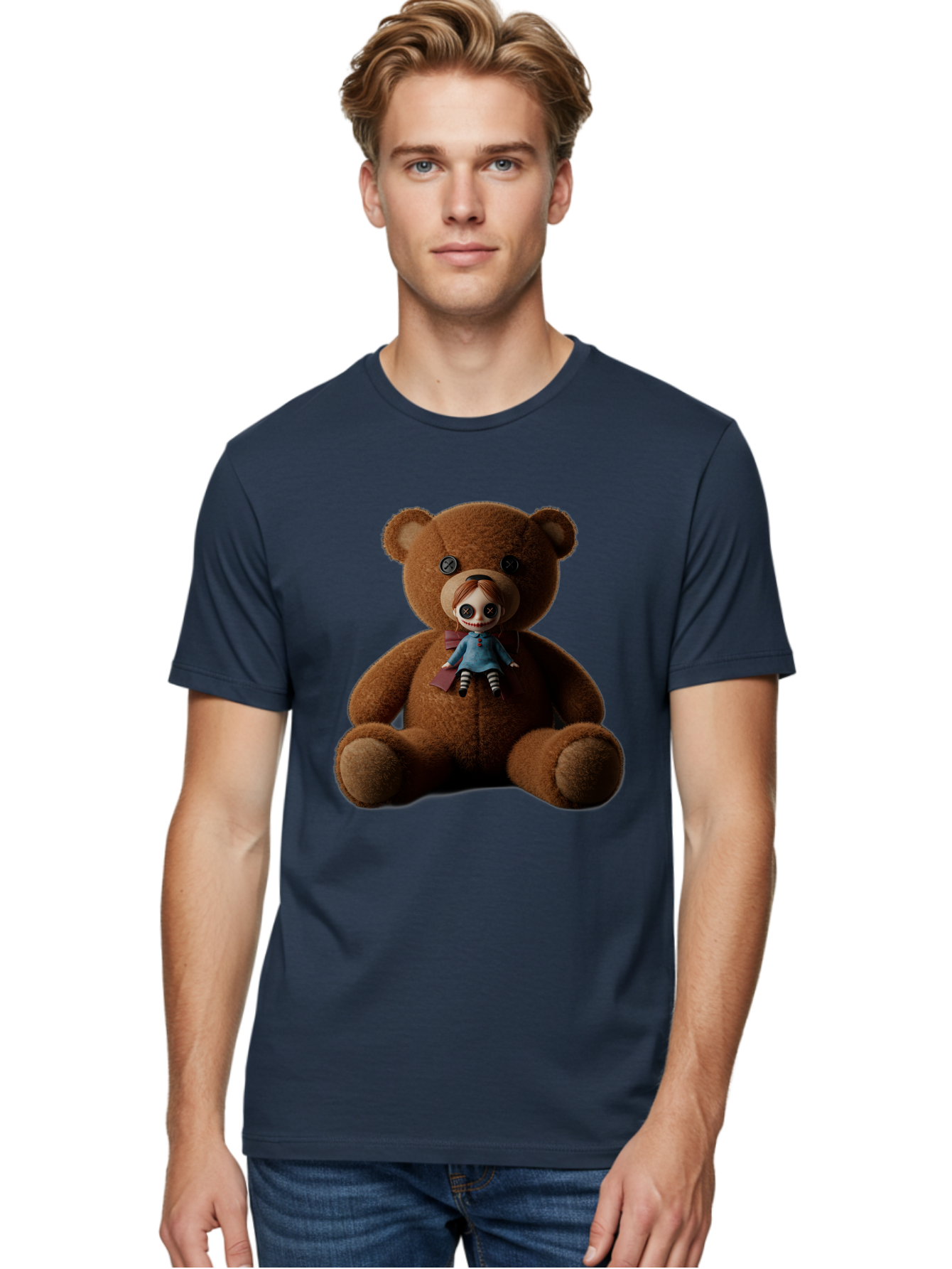 Teddy-Head-Annabelle Men'S Graphic Tee, 100% Cotton, Comfortable Casual Summer Wear, Machine Washable, Vintage Camera, Old Camera, Antique Camera, Black Camera, Classic Photography, Photography Equipment, Nostalgic Device, Film Camera, Ban723
