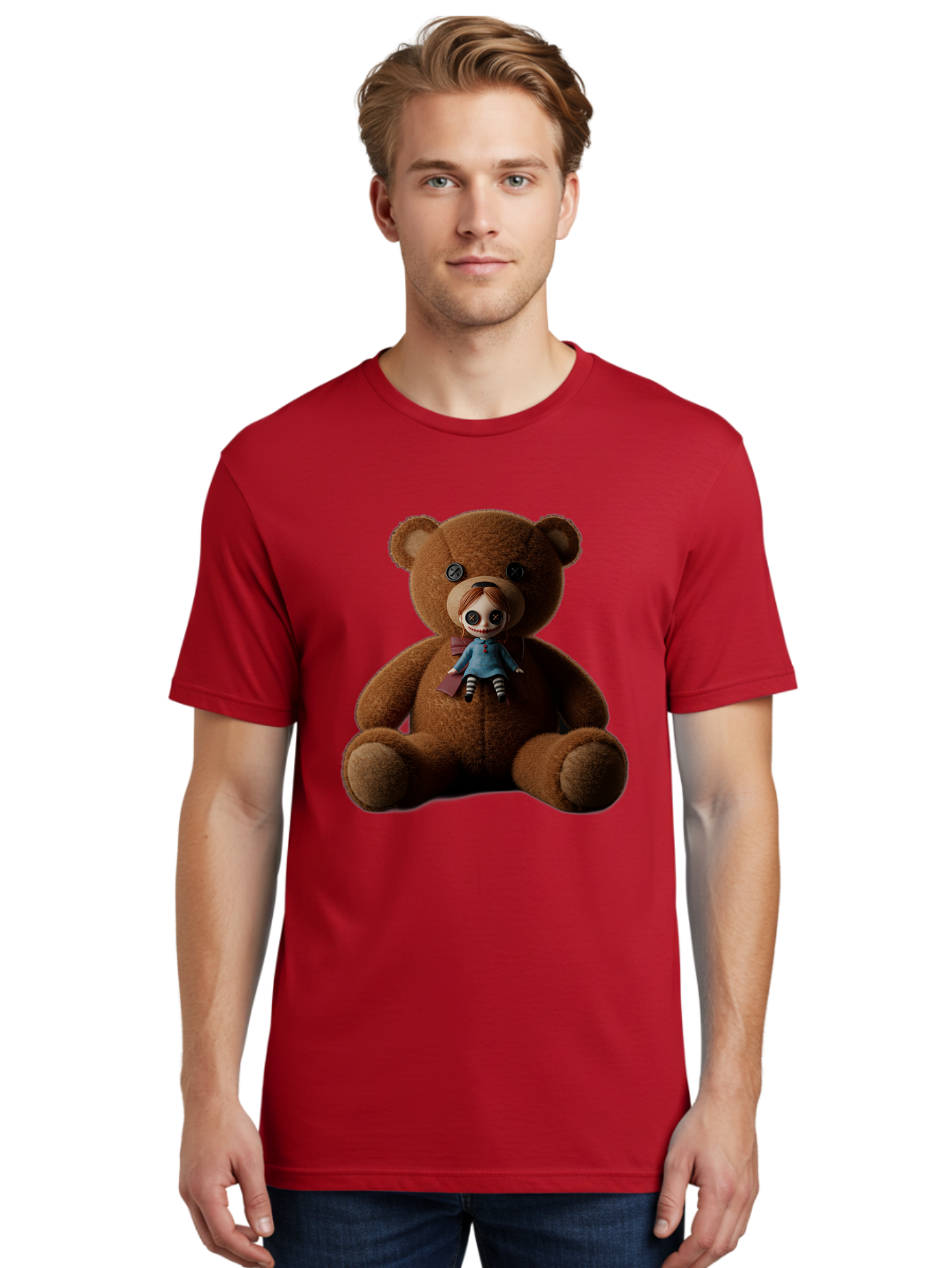 Teddy-Head-Annabelle Men'S Graphic Tee, 100% Cotton, Comfortable Casual Summer Wear, Machine Washable, Vintage Camera, Old Camera, Antique Camera, Black Camera, Classic Photography, Photography Equipment, Nostalgic Device, Film Camera, Ban723