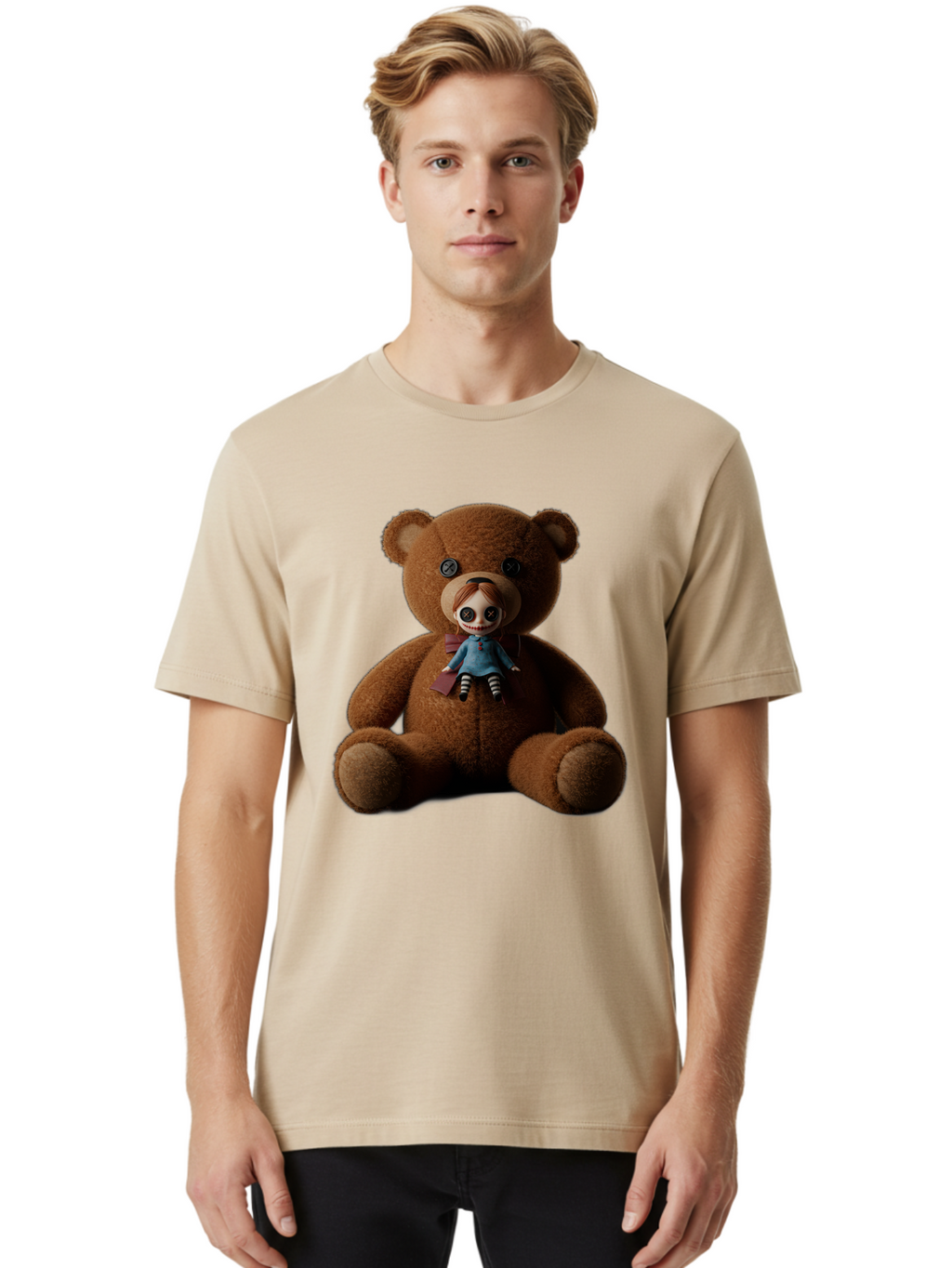 Teddy-Head-Annabelle Men'S Graphic Tee, 100% Cotton, Comfortable Casual Summer Wear, Machine Washable, Vintage Camera, Old Camera, Antique Camera, Black Camera, Classic Photography, Photography Equipment, Nostalgic Device, Film Camera, Ban723