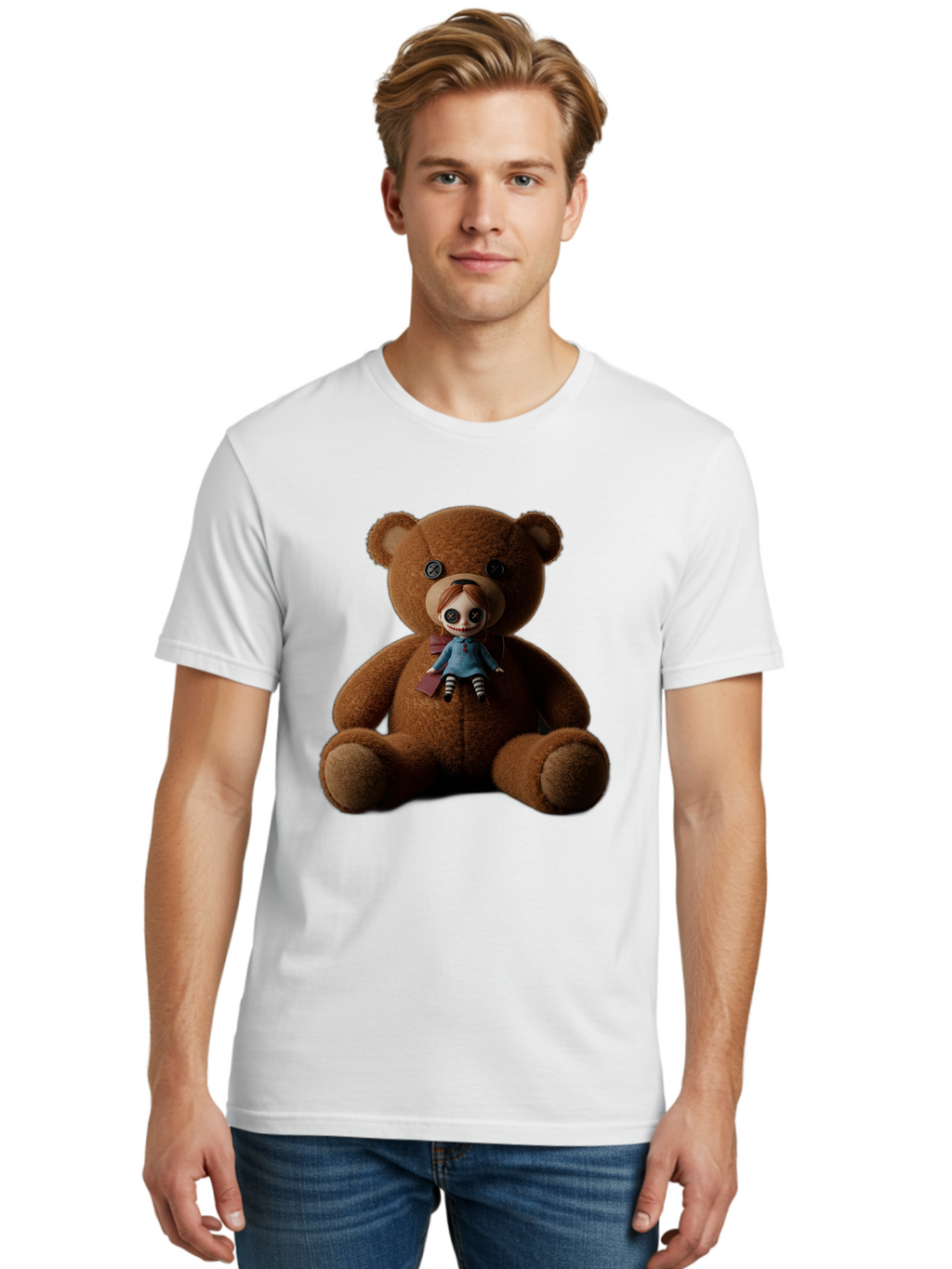 Teddy-Head-Annabelle Men'S Graphic Tee, 100% Cotton, Comfortable Casual Summer Wear, Machine Washable, Vintage Camera, Old Camera, Antique Camera, Black Camera, Classic Photography, Photography Equipment, Nostalgic Device, Film Camera, Ban723