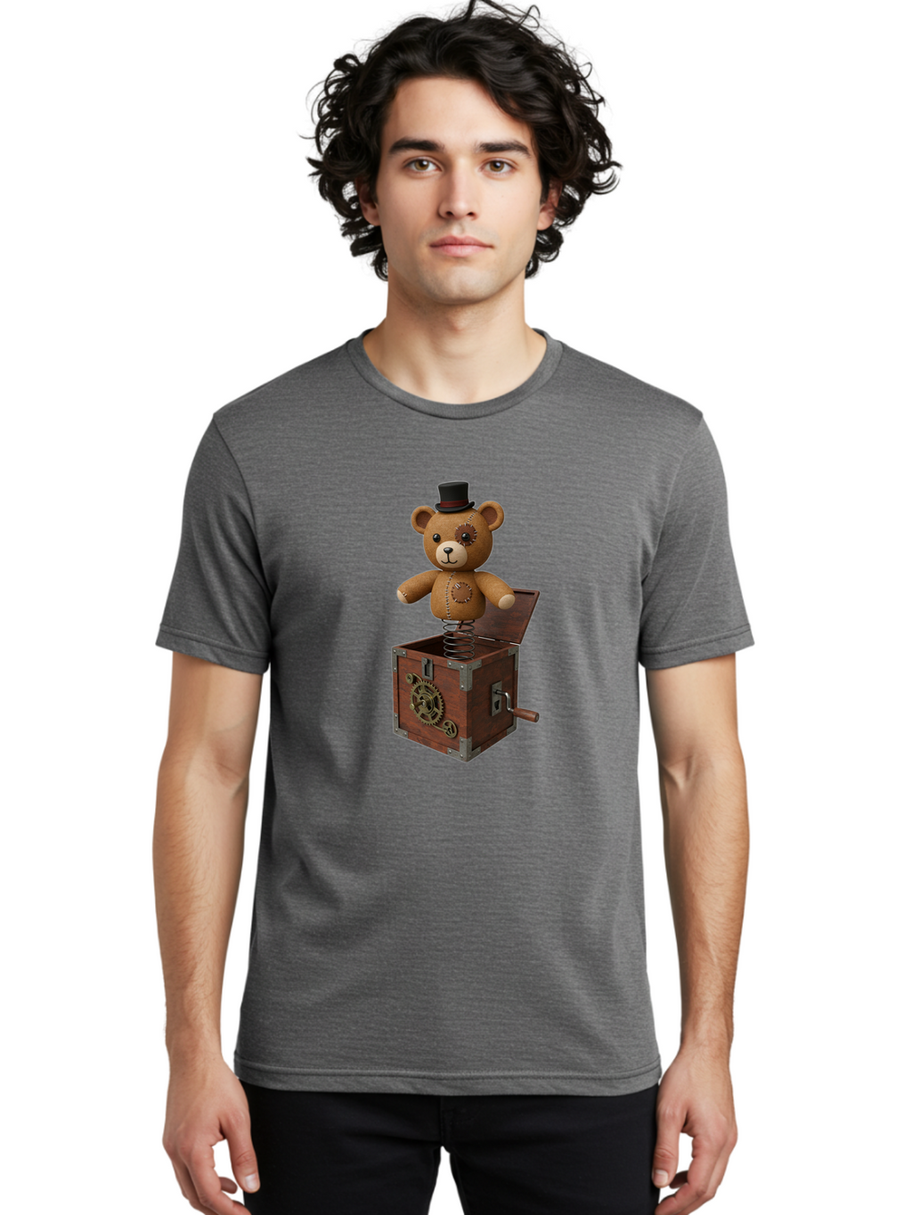 Teddy-Jack-In-The-Box Men'S Graphic Tee, 100% Cotton, Comfortable Casual Summer Wear, Machine Washable, Vintage Camera, Old Camera, Antique Camera, Black Camera, Classic Photography, Photography Equipment, Nostalgic Device, Film Camera, Ban727