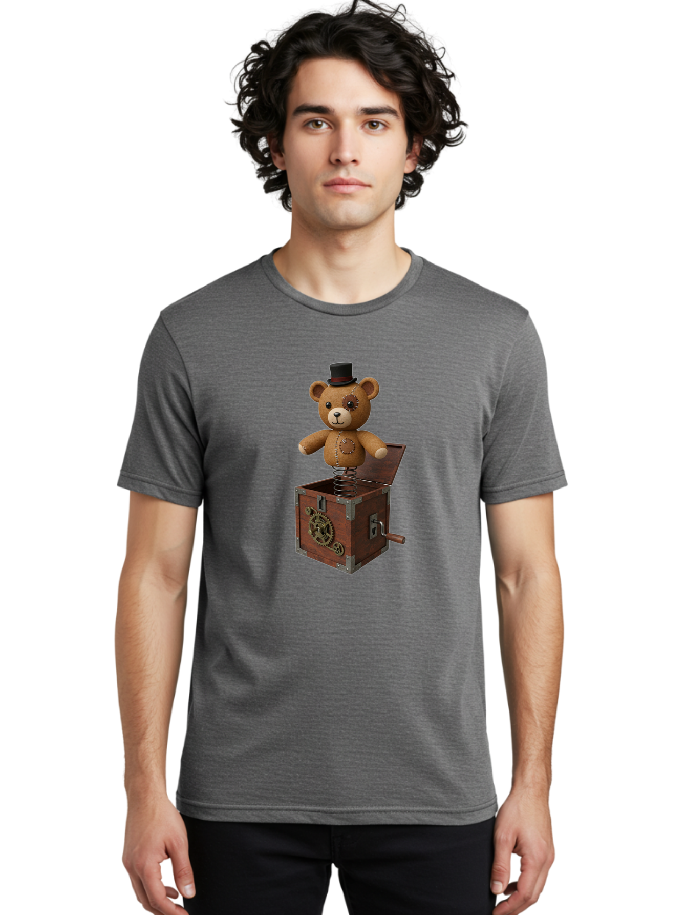 Teddy-Jack-In-The-Box Men'S Graphic Tee, 100% Cotton, Comfortable Casual Summer Wear, Machine Washable, Vintage Camera, Old Camera, Antique Camera, Black Camera, Classic Photography, Photography Equipment, Nostalgic Device, Film Camera, Ban727