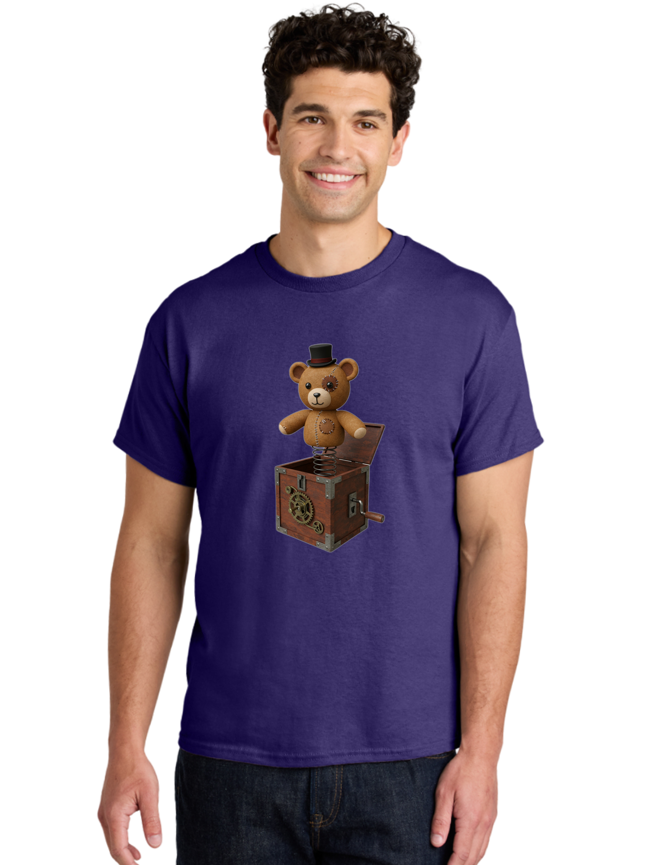 Teddy-Jack-In-The-Box Men'S Graphic Tee, 100% Cotton, Comfortable Casual Summer Wear, Machine Washable, Vintage Camera, Old Camera, Antique Camera, Black Camera, Classic Photography, Photography Equipment, Nostalgic Device, Film Camera, Ban727
