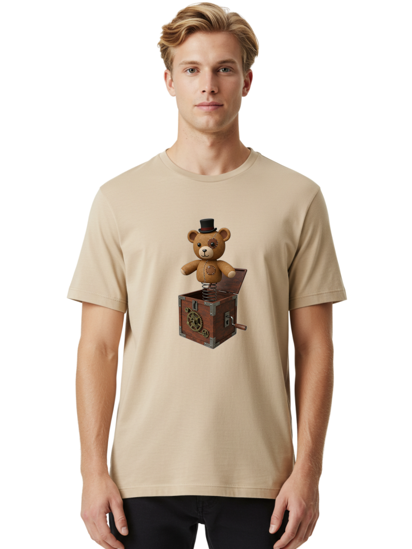 Teddy-Jack-In-The-Box Men'S Graphic Tee, 100% Cotton, Comfortable Casual Summer Wear, Machine Washable, Vintage Camera, Old Camera, Antique Camera, Black Camera, Classic Photography, Photography Equipment, Nostalgic Device, Film Camera, Ban727