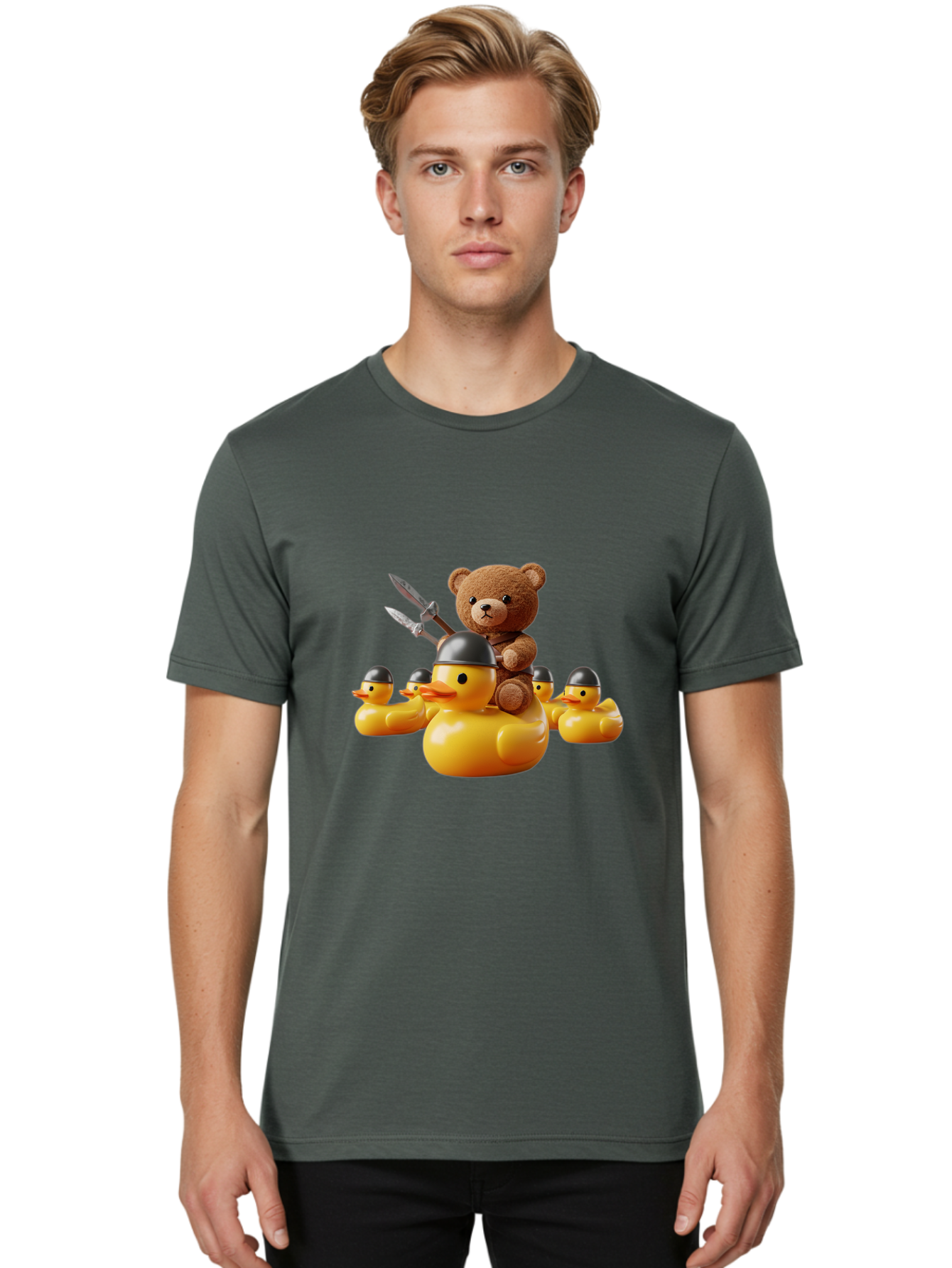Teddy-On-Duck Men'S Graphic Tee, 100% Cotton, Comfortable Casual Summer Wear, Machine Washable, Vintage Camera, Old Camera, Antique Camera, Black Camera, Classic Photography, Photography Equipment, Nostalgic Device, Film Camera, Camera Art Ban730