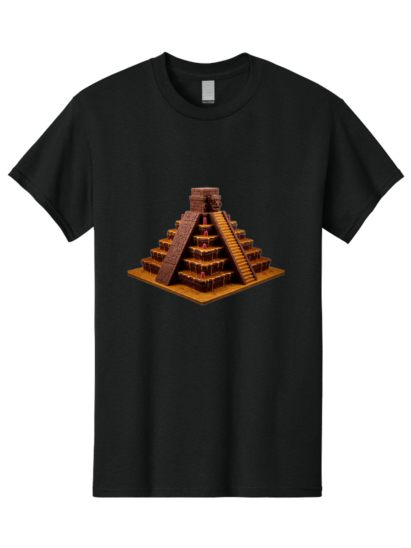 Temple-Pyramid Men'S Graphic Tee, 100% Cotton, Comfortable Casual Summer Wear, Machine Washable, Vintage Camera, Old Camera, Antique Camera, Black Camera, Classic Photography, Photography Equipment, Nostalgic Device, Film Camera, Camera Art Ban733
