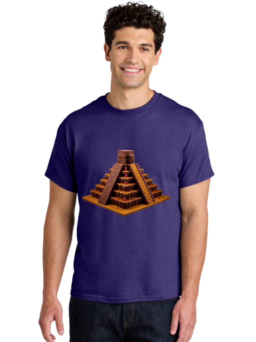 Temple-Pyramid Men'S Graphic Tee, 100% Cotton, Comfortable Casual Summer Wear, Machine Washable, Vintage Camera, Old Camera, Antique Camera, Black Camera, Classic Photography, Photography Equipment, Nostalgic Device, Film Camera, Camera Art Ban733
