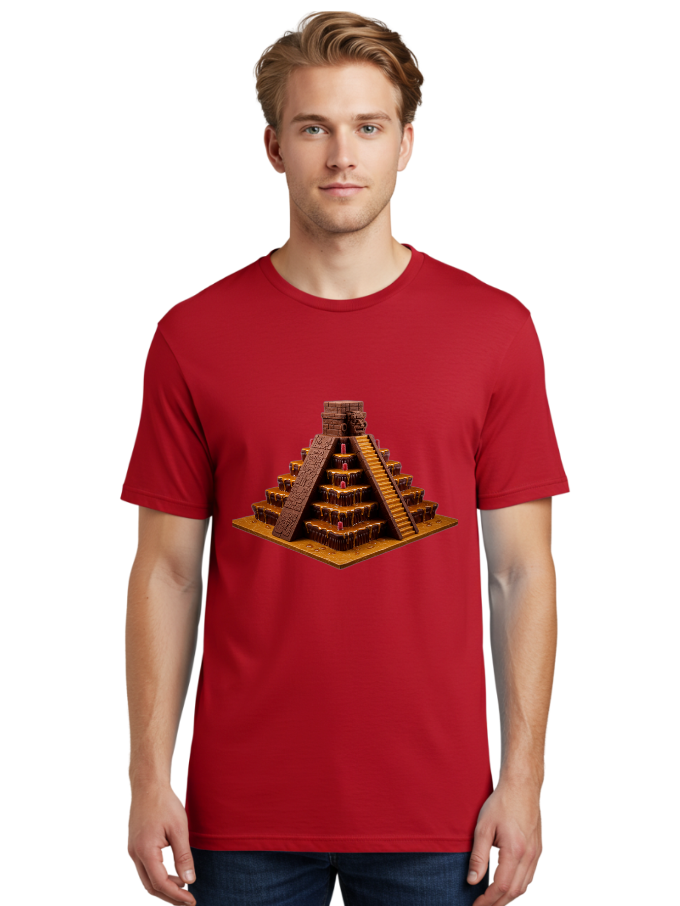 Temple-Pyramid Men'S Graphic Tee, 100% Cotton, Comfortable Casual Summer Wear, Machine Washable, Vintage Camera, Old Camera, Antique Camera, Black Camera, Classic Photography, Photography Equipment, Nostalgic Device, Film Camera, Camera Art Ban733