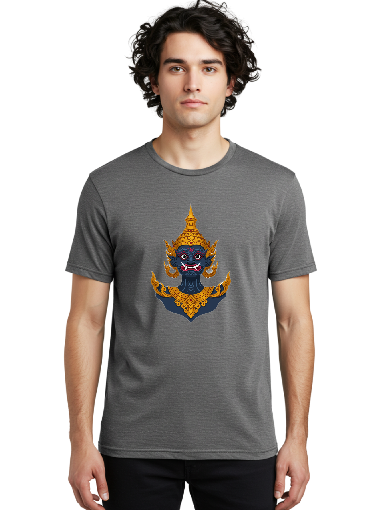 Thai-Demon-Mask Men'S Graphic Tee, 100% Cotton, Comfortable Casual Summer Wear, Machine Washable, Vintage Camera, Old Camera, Antique Camera, Black Camera, Classic Photography, Photography Equipment, Nostalgic Device, Film Camera, Camera Art Ban738