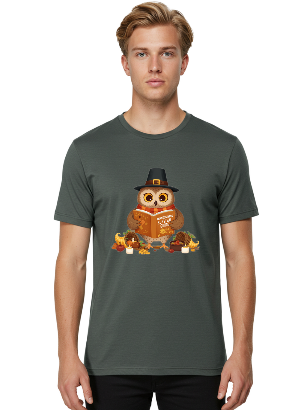 Thanksgiving-Survival-Guide-2 Men'S Graphic Tee, 100% Cotton, Comfortable Casual Summer Wear, Machine Washable, Vintage Camera, Old Camera, Antique Camera, Black Camera, Classic Photography, Photography Equipment, Nostalgic Device, Ban748