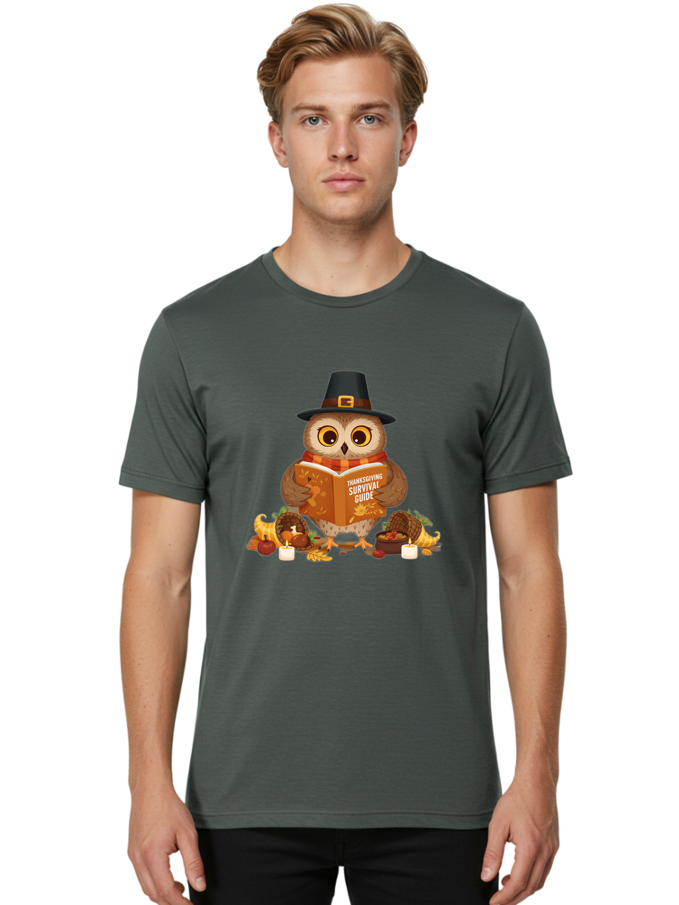 Thanksgiving-Survival-Guide-2 Men'S Graphic Tee, 100% Cotton, Comfortable Casual Summer Wear, Machine Washable, Vintage Camera, Old Camera, Antique Camera, Black Camera, Classic Photography, Photography Equipment, Nostalgic Device, Ban748