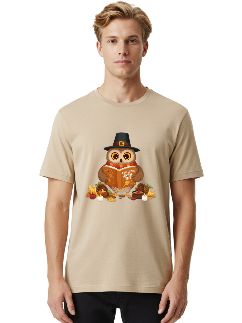 Thanksgiving-Survival-Guide-2 Men'S Graphic Tee, 100% Cotton, Comfortable Casual Summer Wear, Machine Washable, Vintage Camera, Old Camera, Antique Camera, Black Camera, Classic Photography, Photography Equipment, Nostalgic Device, Ban748