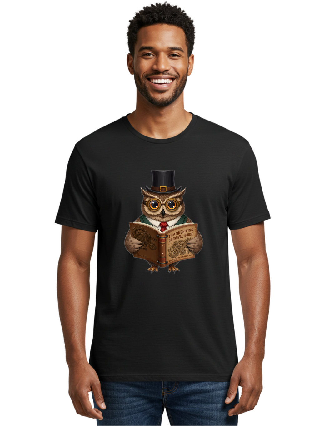 Thanksgiving-Survival-Guide-3 Men'S Graphic Tee, 100% Cotton, Comfortable Casual Summer Wear, Machine Washable, Vintage Camera, Old Camera, Antique Camera, Black Camera, Classic Photography, Photography Equipment, Nostalgic Device, Ban749