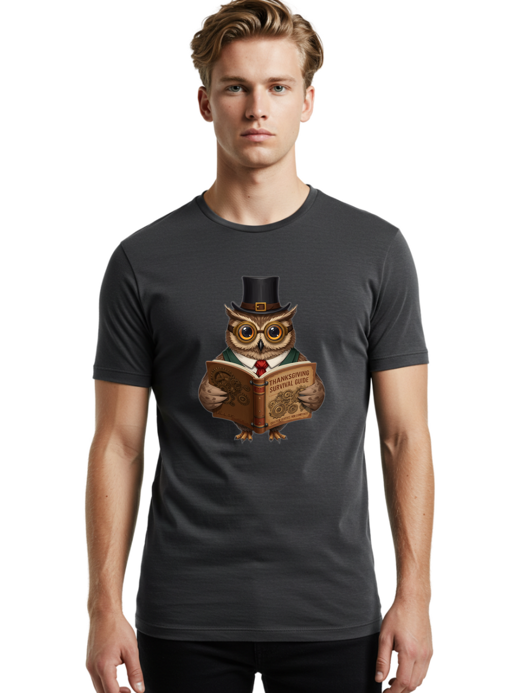 Thanksgiving-Survival-Guide-3 Men'S Graphic Tee, 100% Cotton, Comfortable Casual Summer Wear, Machine Washable, Vintage Camera, Old Camera, Antique Camera, Black Camera, Classic Photography, Photography Equipment, Nostalgic Device, Ban749