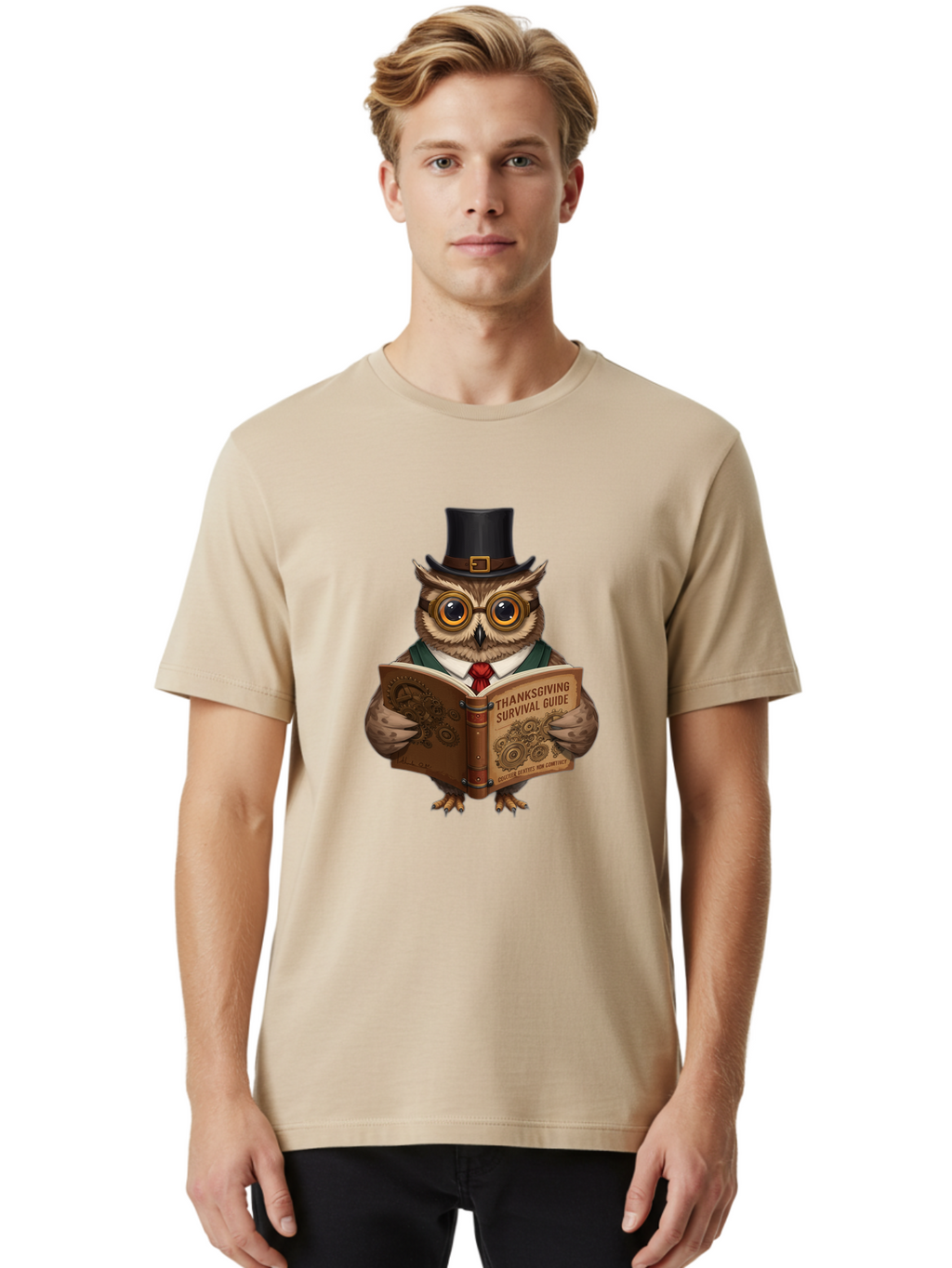 Thanksgiving-Survival-Guide-3 Men'S Graphic Tee, 100% Cotton, Comfortable Casual Summer Wear, Machine Washable, Vintage Camera, Old Camera, Antique Camera, Black Camera, Classic Photography, Photography Equipment, Nostalgic Device, Ban749