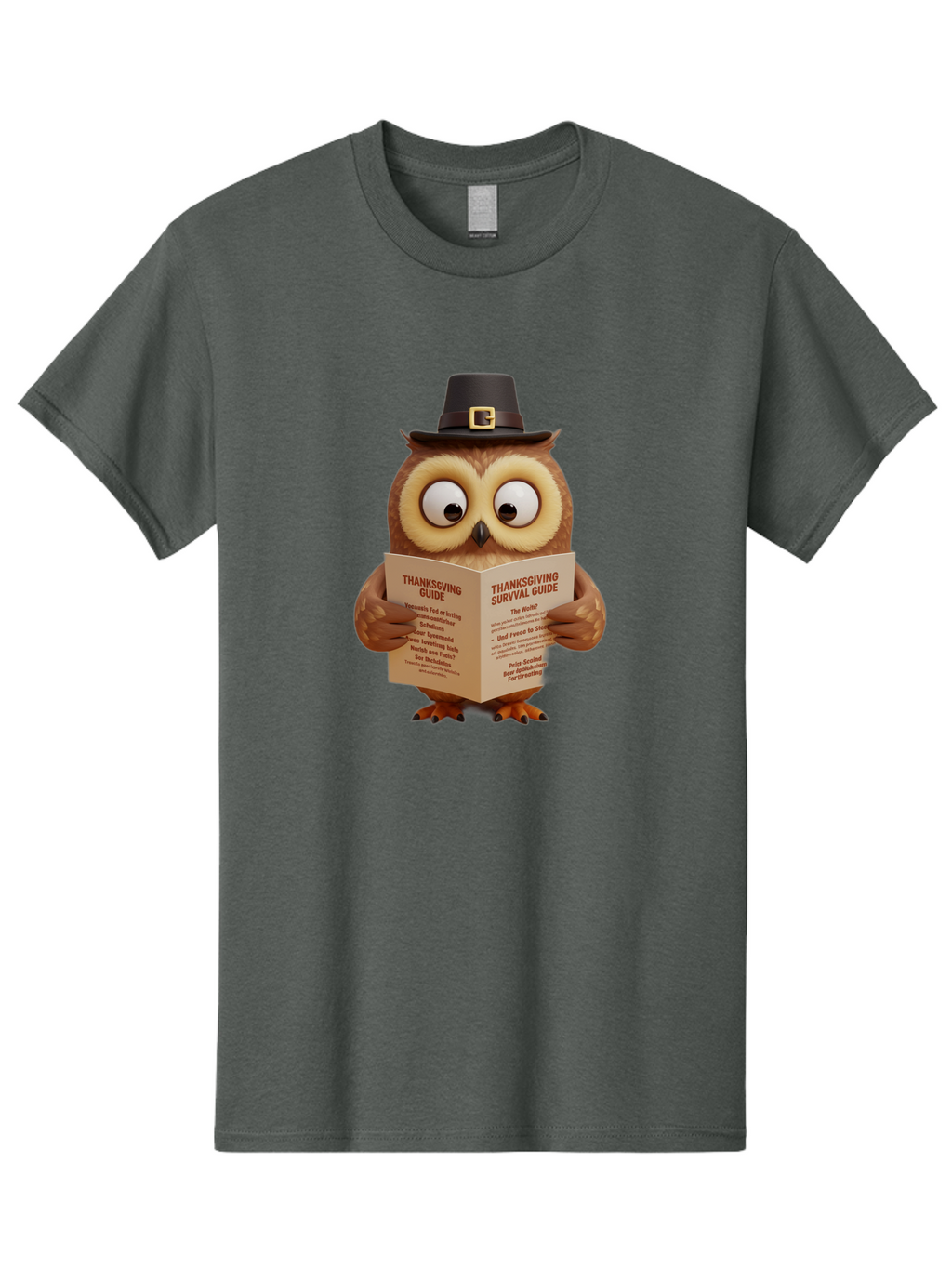 Thanksgiving-Survival-Guide-Owl-1 Men'S Graphic Tee, 100% Cotton, Comfortable Casual Summer Wear, Machine Washable, Vintage Camera, Old Camera, Antique Camera, Black Camera, Classic Photography, Photography Equipment, Nostalgic Device, Ban750