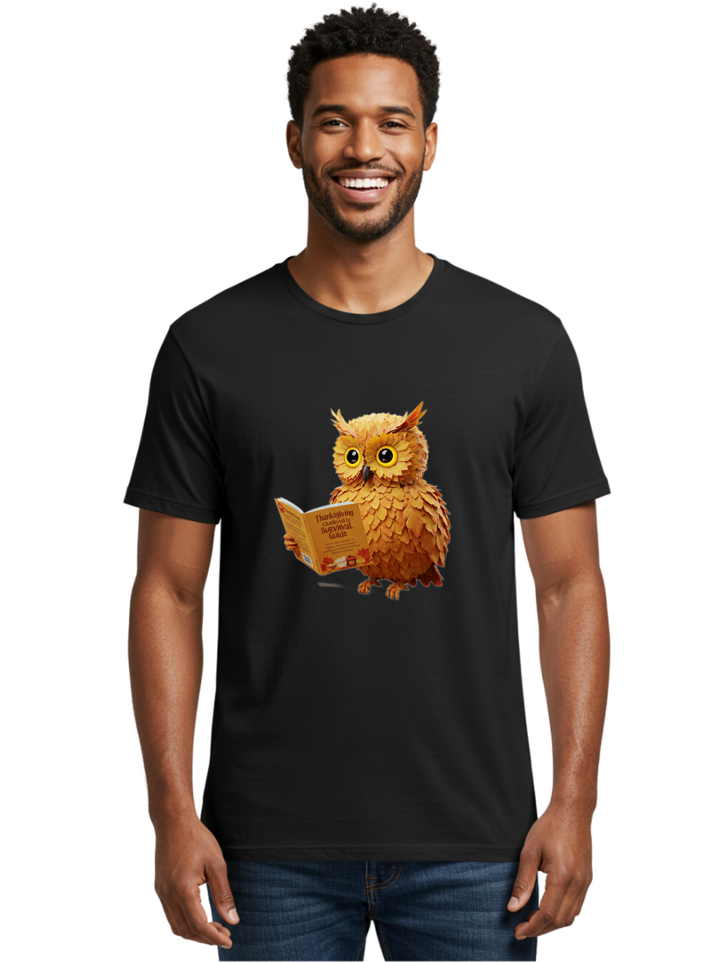 Thanksgiving-Survival-Guide-Owl-2 Men'S Graphic Tee, 100% Cotton, Comfortable Casual Summer Wear, Machine Washable, Vintage Camera, Old Camera, Antique Camera, Black Camera, Classic Photography, Photography Equipment, Nostalgic Device, Ban751