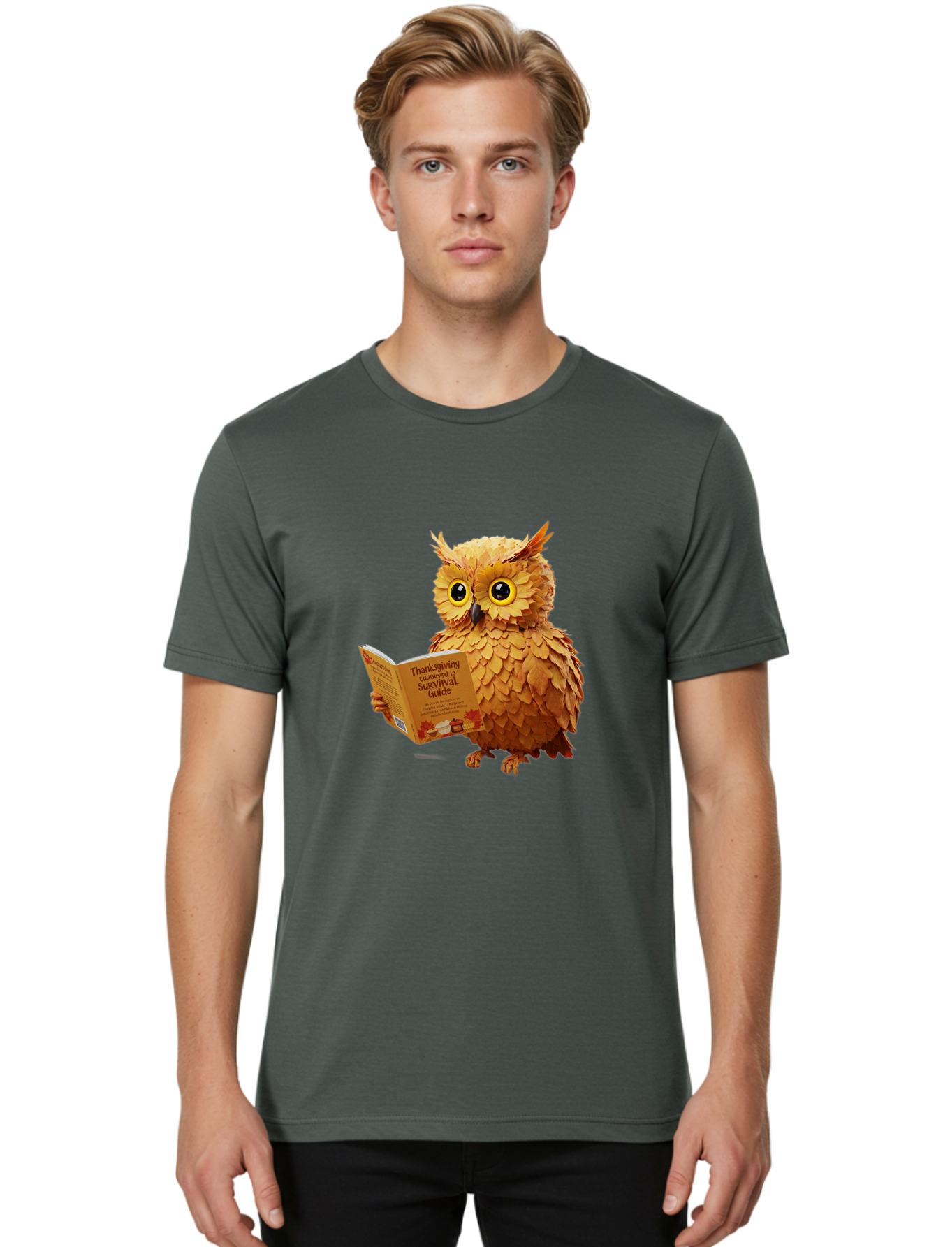 Thanksgiving-Survival-Guide-Owl-2 Men'S Graphic Tee, 100% Cotton, Comfortable Casual Summer Wear, Machine Washable, Vintage Camera, Old Camera, Antique Camera, Black Camera, Classic Photography, Photography Equipment, Nostalgic Device, Ban751
