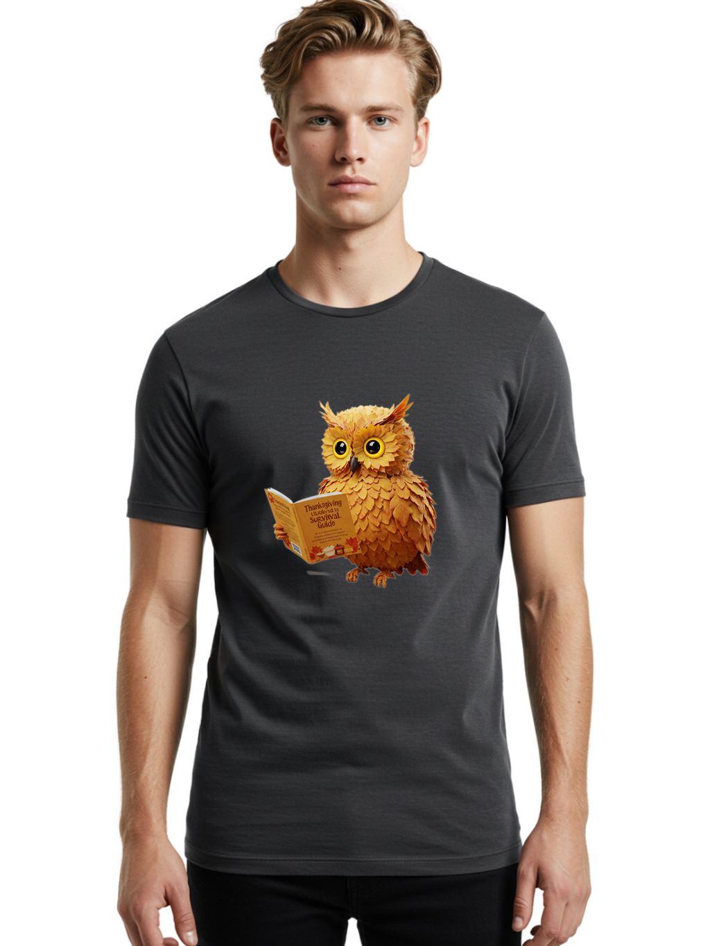 Thanksgiving-Survival-Guide-Owl-2 Men'S Graphic Tee, 100% Cotton, Comfortable Casual Summer Wear, Machine Washable, Vintage Camera, Old Camera, Antique Camera, Black Camera, Classic Photography, Photography Equipment, Nostalgic Device, Ban751