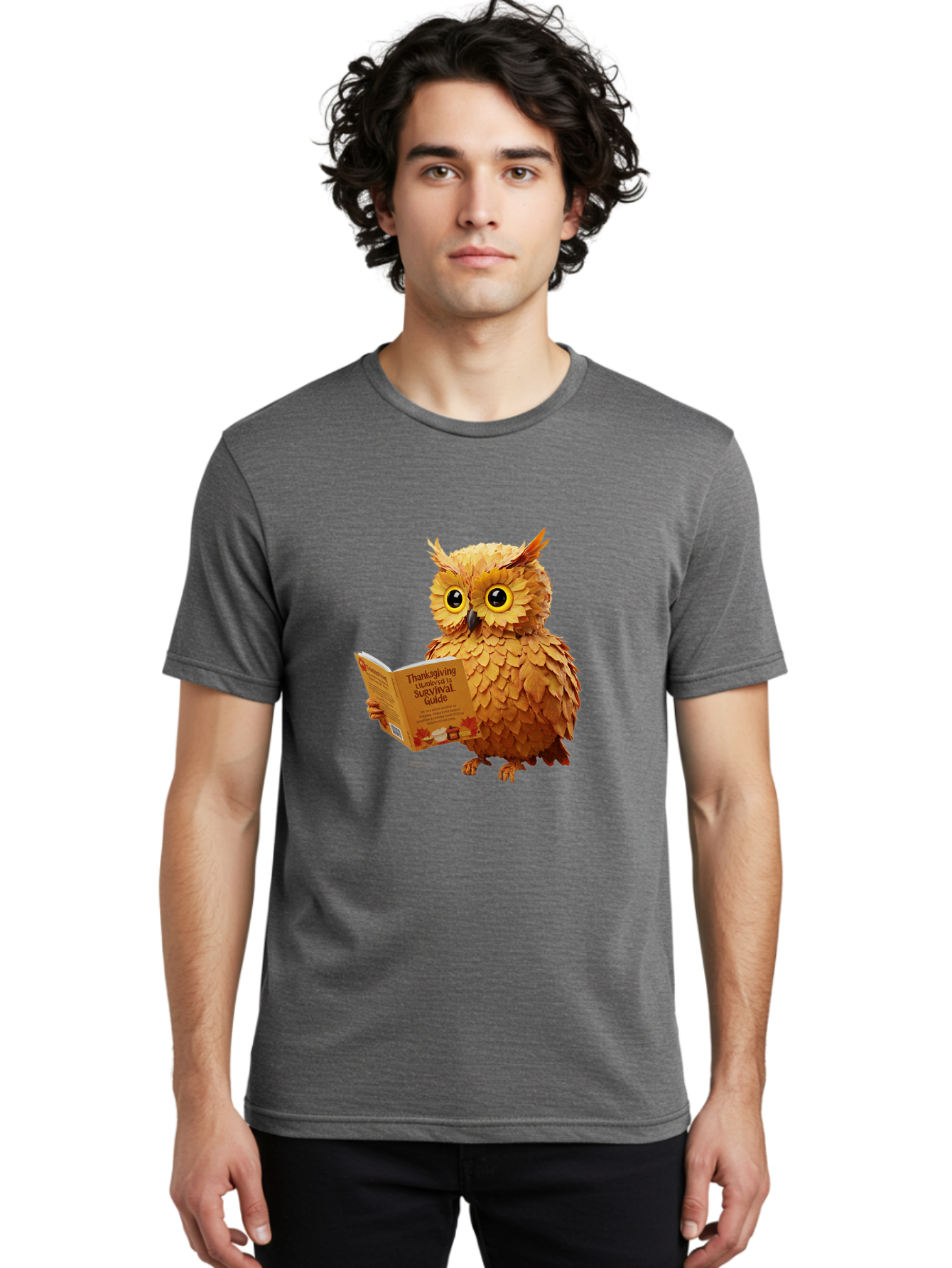 Thanksgiving-Survival-Guide-Owl-2 Men'S Graphic Tee, 100% Cotton, Comfortable Casual Summer Wear, Machine Washable, Vintage Camera, Old Camera, Antique Camera, Black Camera, Classic Photography, Photography Equipment, Nostalgic Device, Ban751