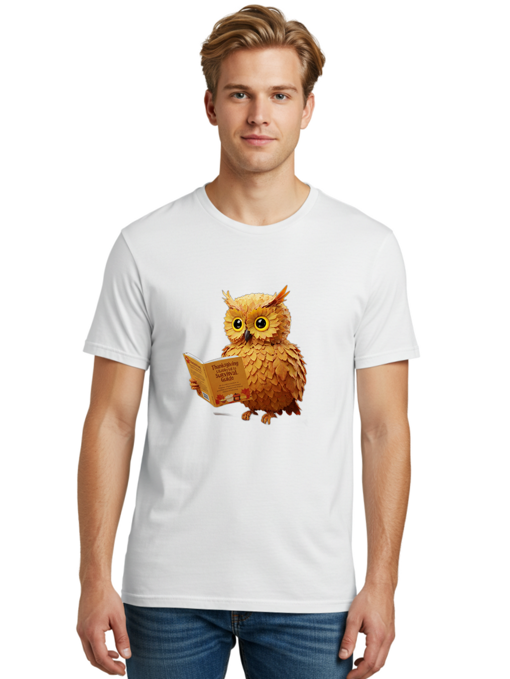 Thanksgiving-Survival-Guide-Owl-2 Men'S Graphic Tee, 100% Cotton, Comfortable Casual Summer Wear, Machine Washable, Vintage Camera, Old Camera, Antique Camera, Black Camera, Classic Photography, Photography Equipment, Nostalgic Device, Ban751
