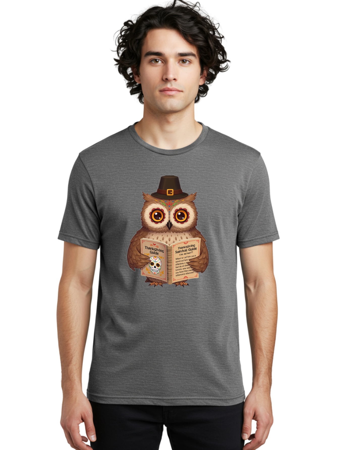 Thanksgiving-Survival-Guide-Owl-3 Men'S Graphic Tee, 100% Cotton, Comfortable Casual Summer Wear, Machine Washable, Vintage Camera, Old Camera, Antique Camera, Black Camera, Classic Photography, Photography Equipment, Nostalgic Device, Ban752