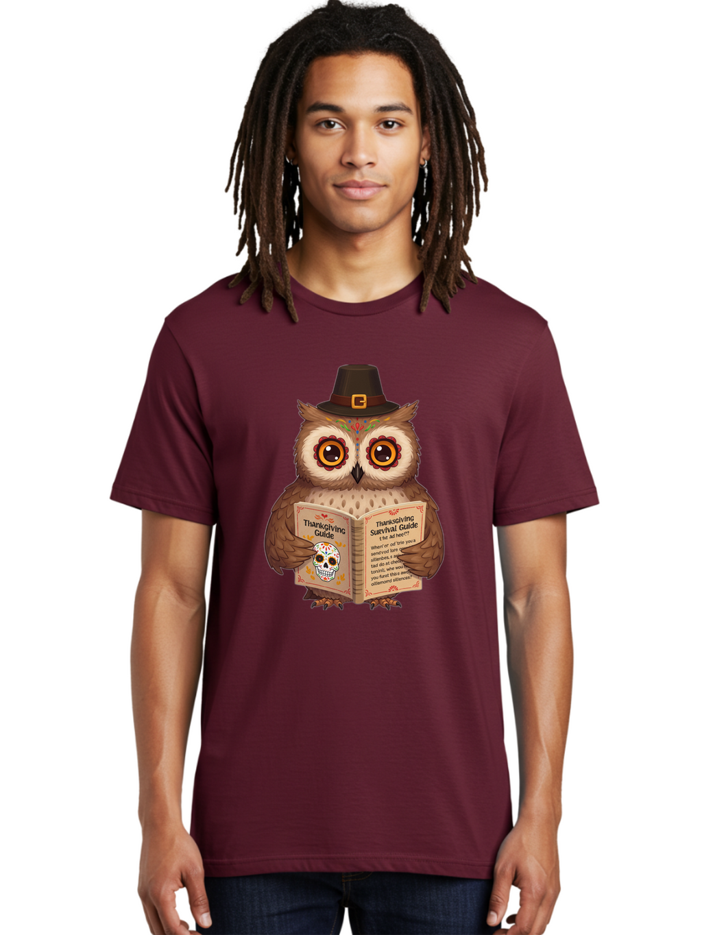Thanksgiving-Survival-Guide-Owl-3 Men'S Graphic Tee, 100% Cotton, Comfortable Casual Summer Wear, Machine Washable, Vintage Camera, Old Camera, Antique Camera, Black Camera, Classic Photography, Photography Equipment, Nostalgic Device, Ban752