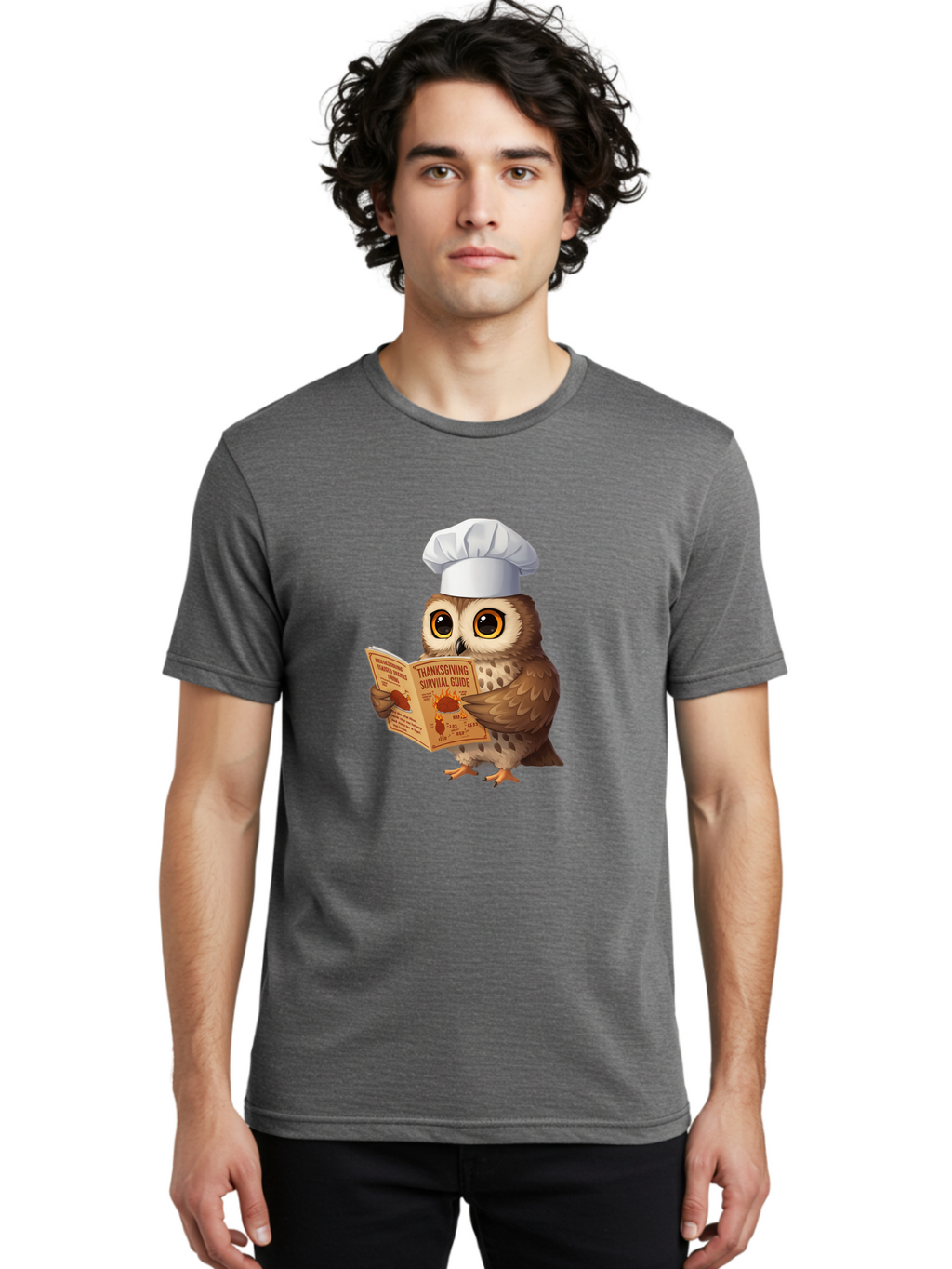 Thanksgiving-Survival-Guide-Owl-4 Men'S Graphic Tee, 100% Cotton, Comfortable Casual Summer Wear, Machine Washable, Vintage Camera, Old Camera, Antique Camera, Black Camera, Classic Photography, Photography Equipment, Nostalgic Device, Ban753