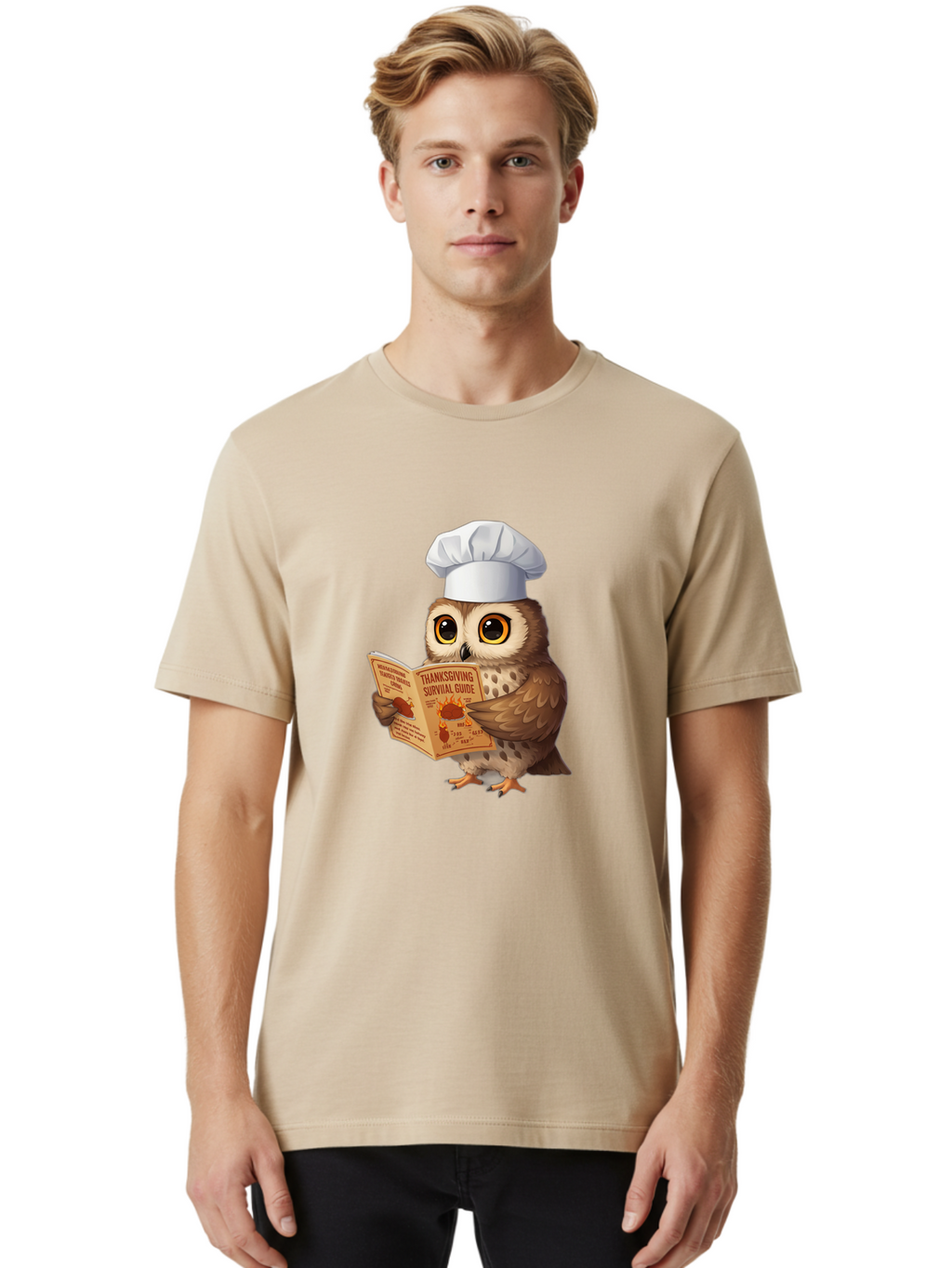 Thanksgiving-Survival-Guide-Owl-4 Men'S Graphic Tee, 100% Cotton, Comfortable Casual Summer Wear, Machine Washable, Vintage Camera, Old Camera, Antique Camera, Black Camera, Classic Photography, Photography Equipment, Nostalgic Device, Ban753