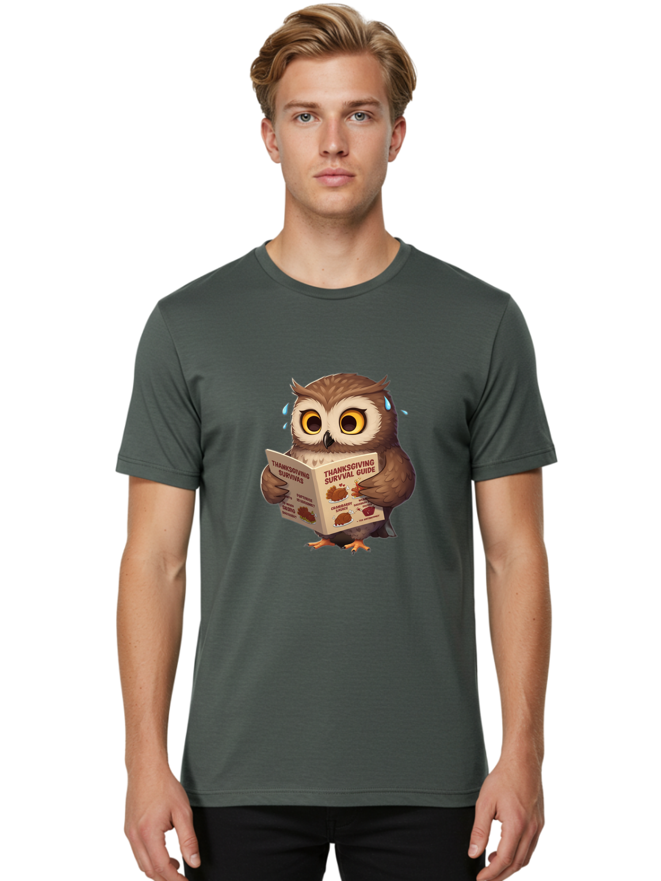 Thanksgiving-Survival-Guide-Owl Men'S Graphic Tee, 100% Cotton, Comfortable Casual Summer Wear, Machine Washable, Vintage Camera, Old Camera, Antique Camera, Black Camera, Classic Photography, Photography Equipment, Nostalgic Device, Ban754