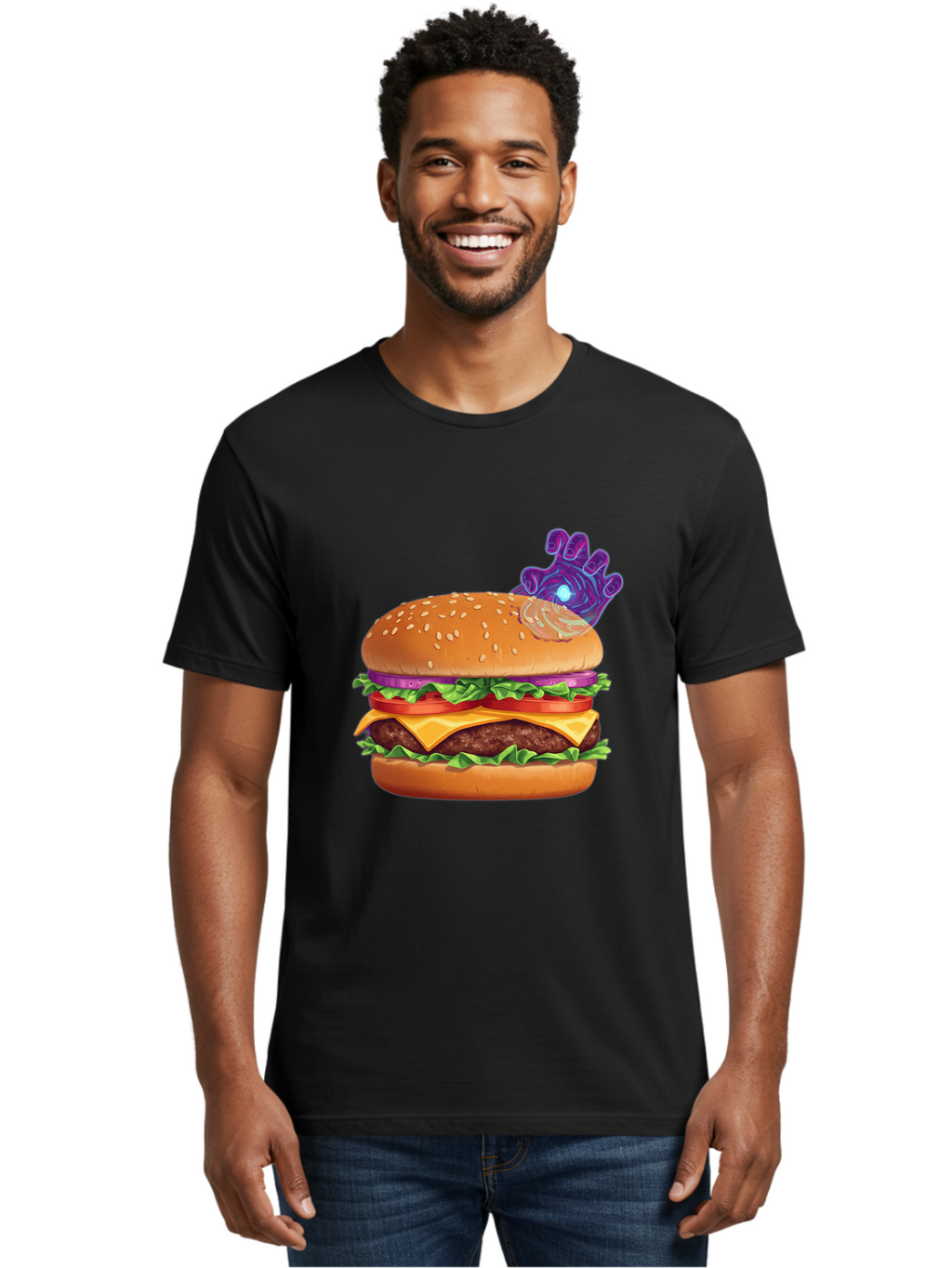 Thanos-Burger Men'S Graphic Tee, 100% Cotton, Comfortable Casual Summer Wear, Machine Washable, Vintage Camera, Old Camera, Antique Camera, Black Camera, Classic Photography, Photography Equipment, Nostalgic Device, Film Camera, Camera Art Ban756
