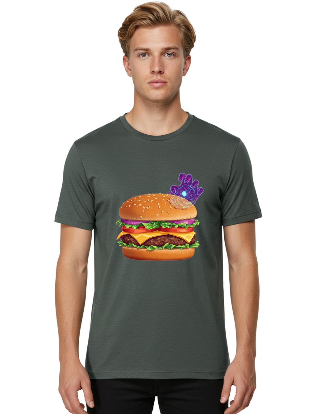 Thanos-Burger Men'S Graphic Tee, 100% Cotton, Comfortable Casual Summer Wear, Machine Washable, Vintage Camera, Old Camera, Antique Camera, Black Camera, Classic Photography, Photography Equipment, Nostalgic Device, Film Camera, Camera Art Ban756