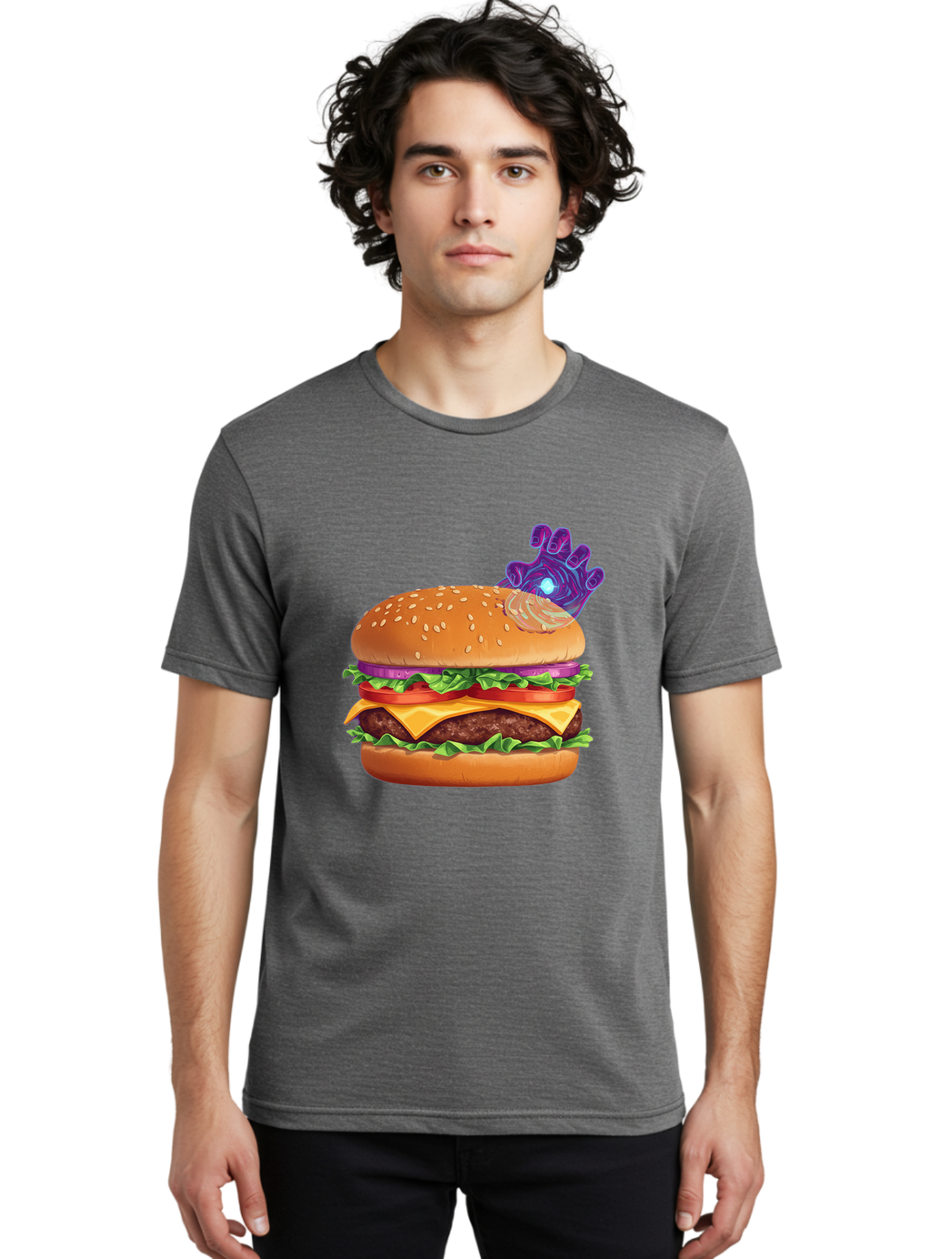 Thanos-Burger Men'S Graphic Tee, 100% Cotton, Comfortable Casual Summer Wear, Machine Washable, Vintage Camera, Old Camera, Antique Camera, Black Camera, Classic Photography, Photography Equipment, Nostalgic Device, Film Camera, Camera Art Ban756