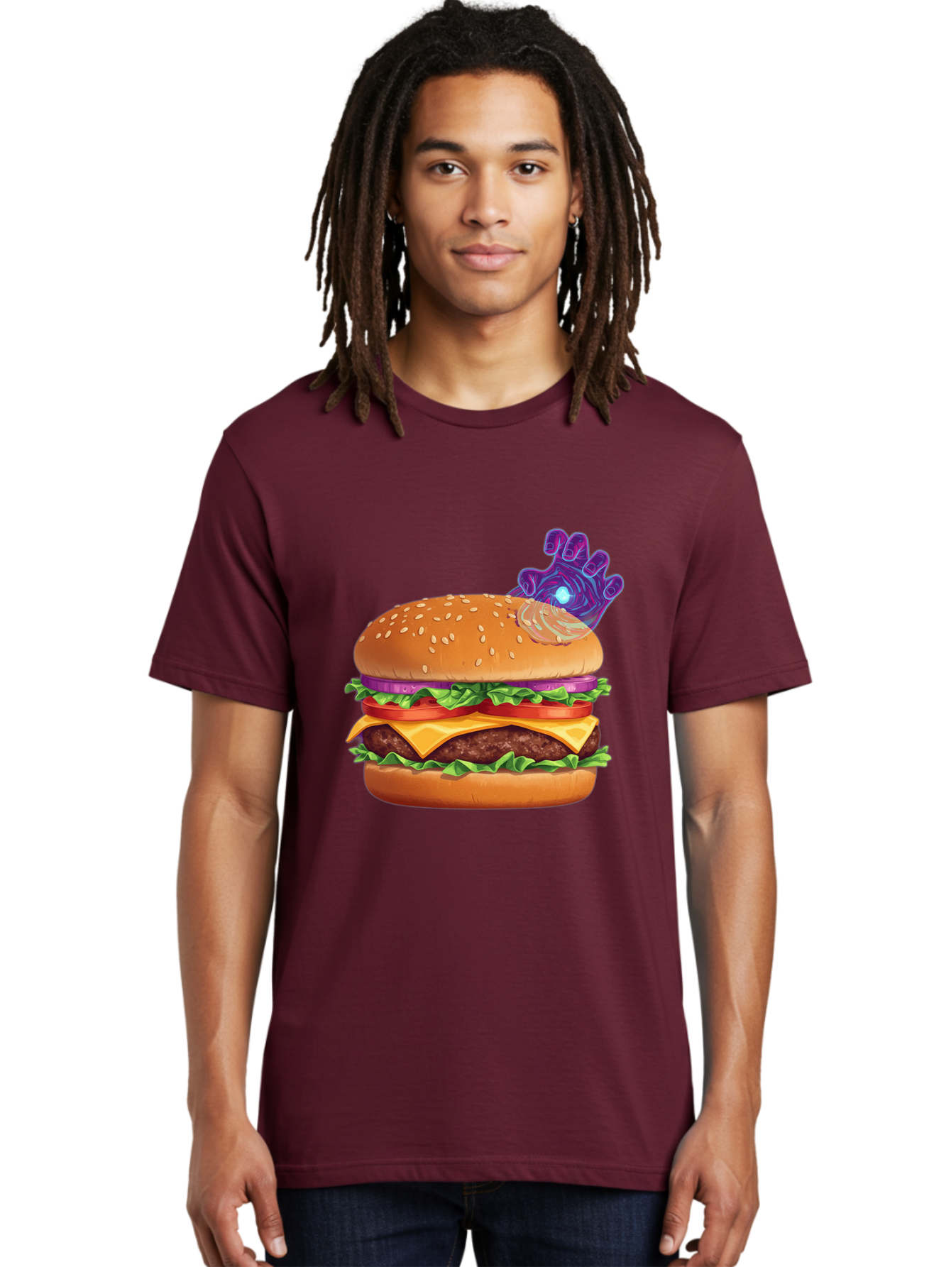 Thanos-Burger Men'S Graphic Tee, 100% Cotton, Comfortable Casual Summer Wear, Machine Washable, Vintage Camera, Old Camera, Antique Camera, Black Camera, Classic Photography, Photography Equipment, Nostalgic Device, Film Camera, Camera Art Ban756