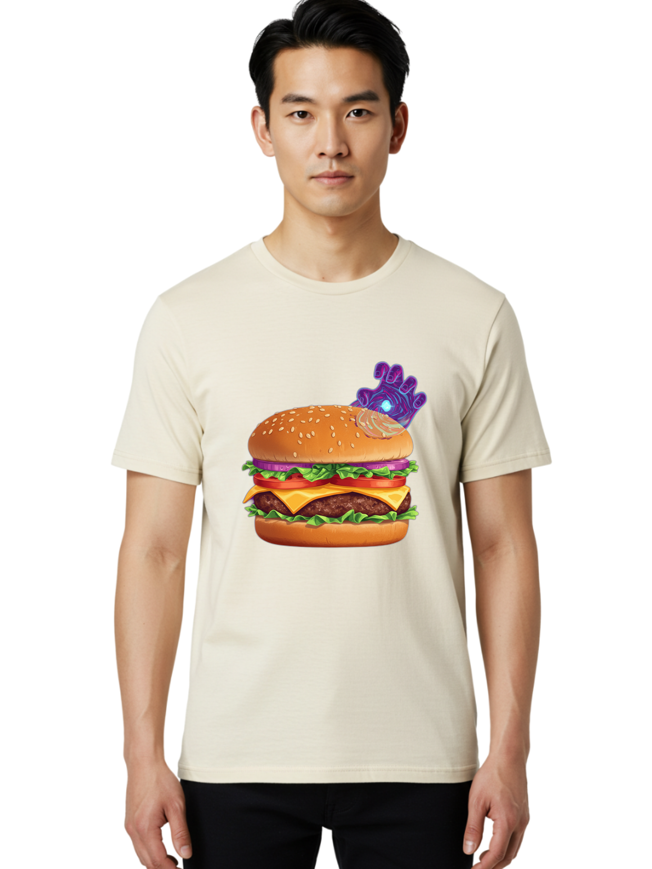 Thanos-Burger Men'S Graphic Tee, 100% Cotton, Comfortable Casual Summer Wear, Machine Washable, Vintage Camera, Old Camera, Antique Camera, Black Camera, Classic Photography, Photography Equipment, Nostalgic Device, Film Camera, Camera Art Ban756