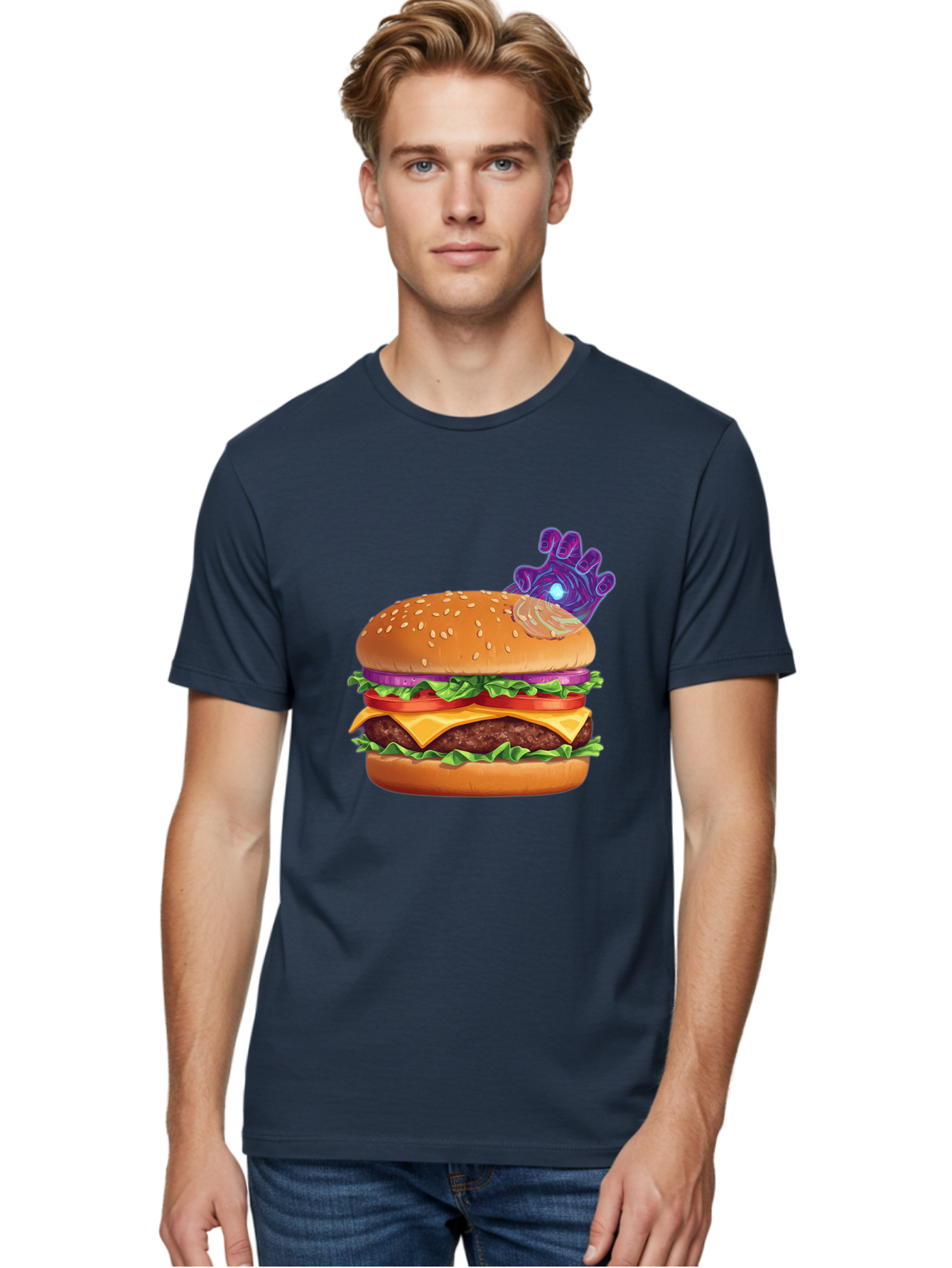 Thanos-Burger Men'S Graphic Tee, 100% Cotton, Comfortable Casual Summer Wear, Machine Washable, Vintage Camera, Old Camera, Antique Camera, Black Camera, Classic Photography, Photography Equipment, Nostalgic Device, Film Camera, Camera Art Ban756