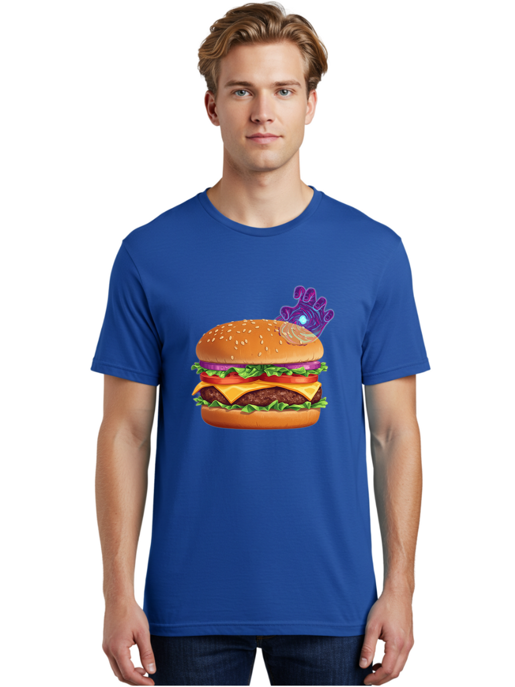 Thanos-Burger Men'S Graphic Tee, 100% Cotton, Comfortable Casual Summer Wear, Machine Washable, Vintage Camera, Old Camera, Antique Camera, Black Camera, Classic Photography, Photography Equipment, Nostalgic Device, Film Camera, Camera Art Ban756