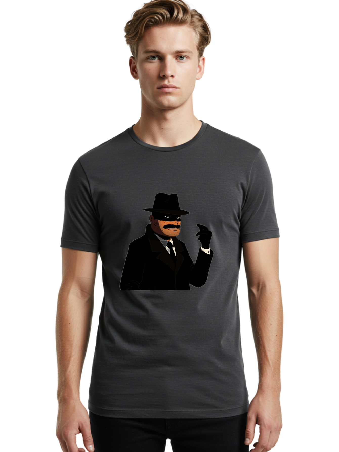 The-Shadow Men'S Graphic Tee, 100% Cotton, Comfortable Casual Summer Wear, Machine Washable, Vintage Camera, Old Camera, Antique Camera, Black Camera, Classic Photography, Photography Equipment, Nostalgic Device, Film Camera, Camera Art Ban757