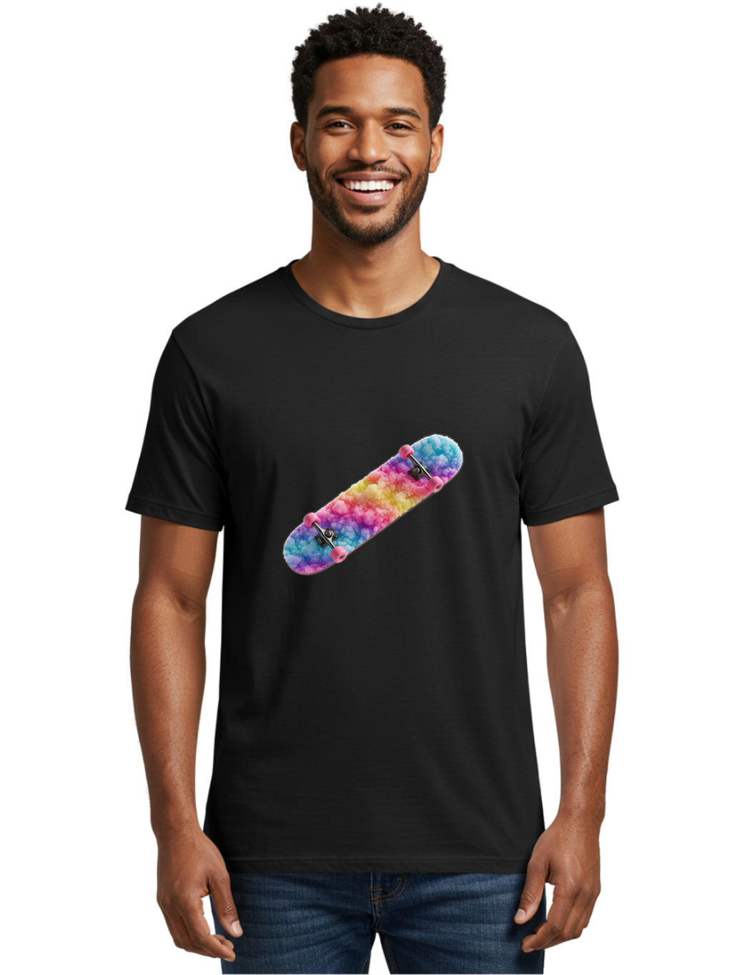 Tie-Dye-Skateboard Men'S Graphic Tee, 100% Cotton, Comfortable Casual Summer Wear, Machine Washable, Vintage Camera, Old Camera, Antique Camera, Black Camera, Classic Photography, Photography Equipment, Nostalgic Device, Film Camera, Ban759
