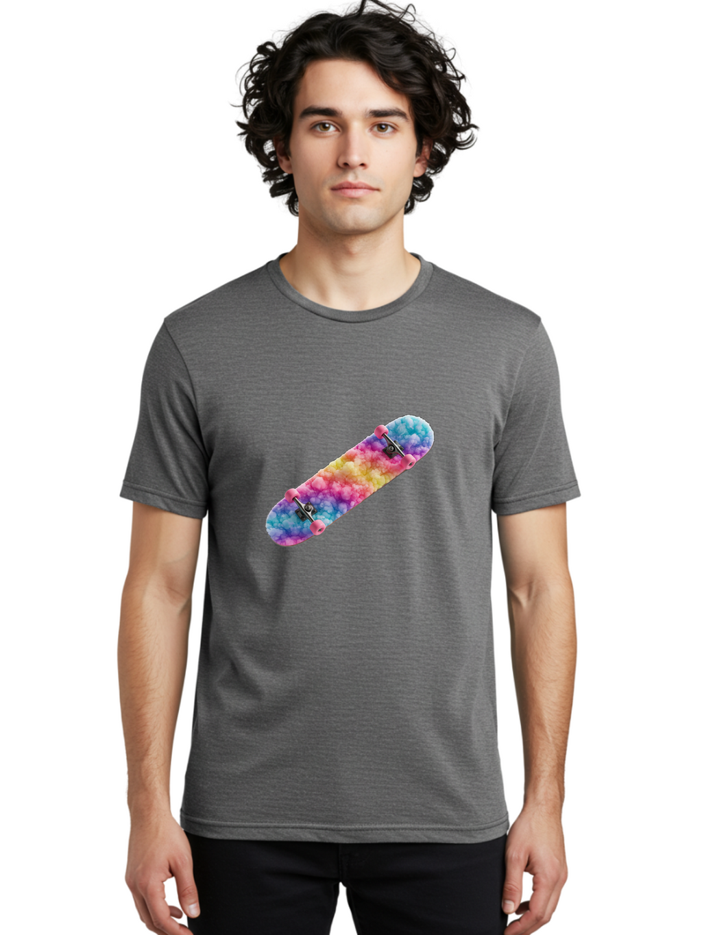 Tie-Dye-Skateboard Men'S Graphic Tee, 100% Cotton, Comfortable Casual Summer Wear, Machine Washable, Vintage Camera, Old Camera, Antique Camera, Black Camera, Classic Photography, Photography Equipment, Nostalgic Device, Film Camera, Ban759