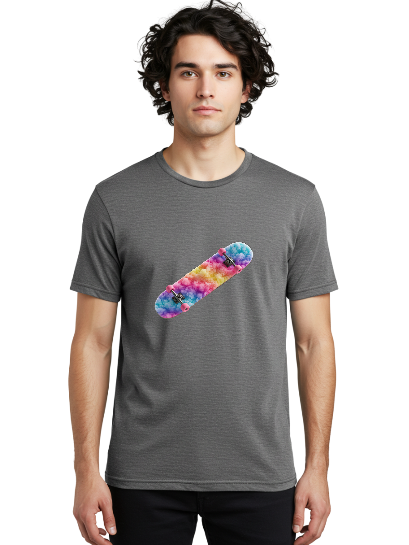 Tie-Dye-Skateboard Men'S Graphic Tee, 100% Cotton, Comfortable Casual Summer Wear, Machine Washable, Vintage Camera, Old Camera, Antique Camera, Black Camera, Classic Photography, Photography Equipment, Nostalgic Device, Film Camera, Ban759