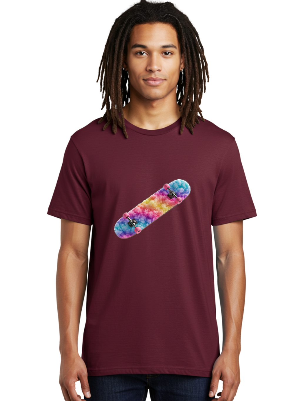 Tie-Dye-Skateboard Men'S Graphic Tee, 100% Cotton, Comfortable Casual Summer Wear, Machine Washable, Vintage Camera, Old Camera, Antique Camera, Black Camera, Classic Photography, Photography Equipment, Nostalgic Device, Film Camera, Ban759