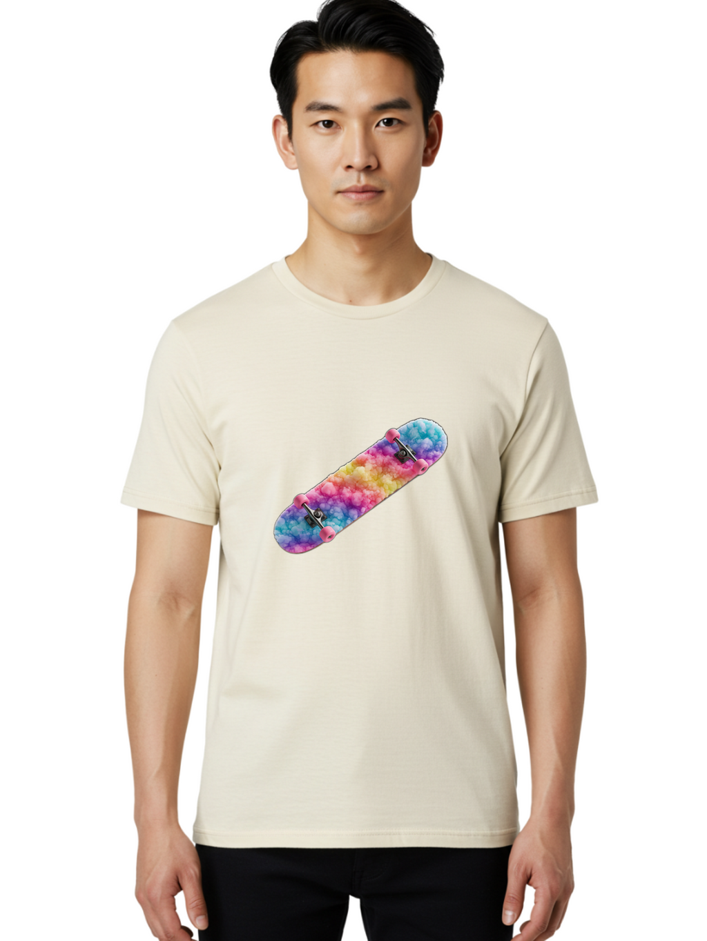 Tie-Dye-Skateboard Men'S Graphic Tee, 100% Cotton, Comfortable Casual Summer Wear, Machine Washable, Vintage Camera, Old Camera, Antique Camera, Black Camera, Classic Photography, Photography Equipment, Nostalgic Device, Film Camera, Ban759