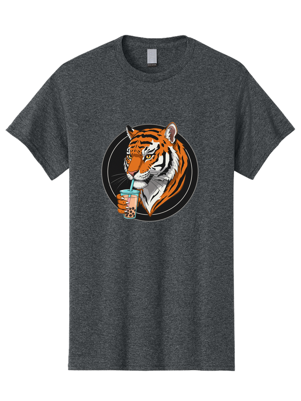 Tiger-Bubble-Tea-1 Men'S Graphic Tee, 100% Cotton, Comfortable Casual Summer Wear, Machine Washable, Vintage Camera, Old Camera, Antique Camera, Black Camera, Classic Photography, Photography Equipment, Nostalgic Device, Film Camera, Ban760