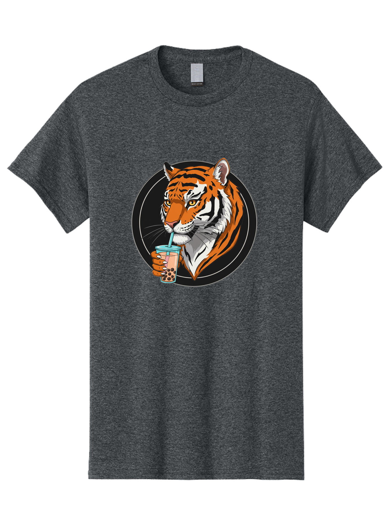 Tiger-Bubble-Tea-1 Men'S Graphic Tee, 100% Cotton, Comfortable Casual Summer Wear, Machine Washable, Vintage Camera, Old Camera, Antique Camera, Black Camera, Classic Photography, Photography Equipment, Nostalgic Device, Film Camera, Ban760