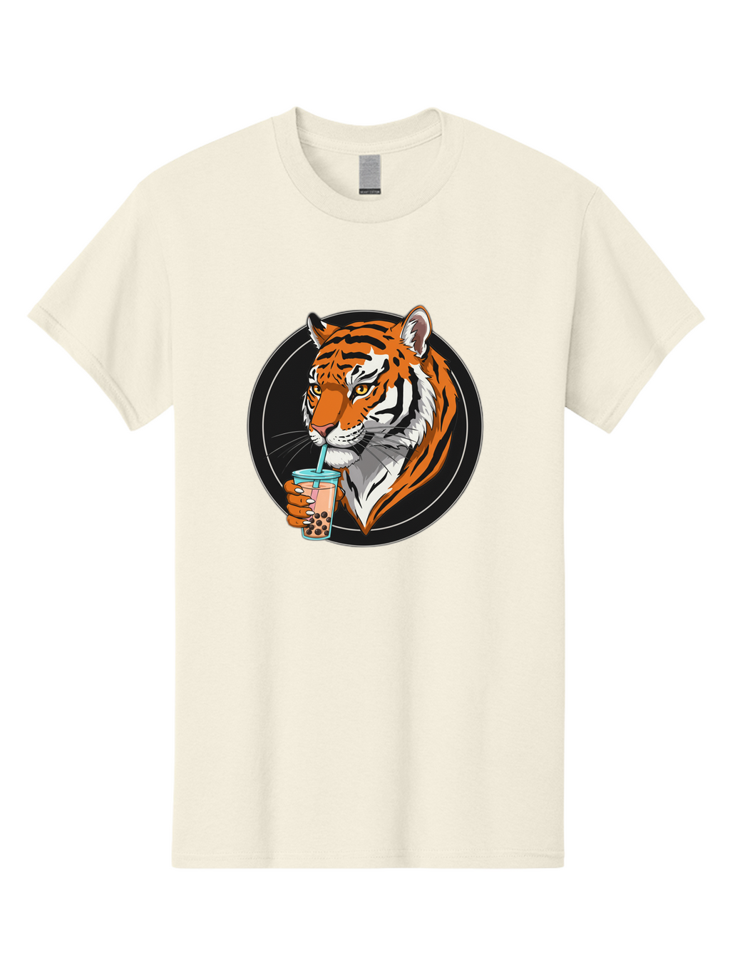 Tiger-Bubble-Tea-1 Men'S Graphic Tee, 100% Cotton, Comfortable Casual Summer Wear, Machine Washable, Vintage Camera, Old Camera, Antique Camera, Black Camera, Classic Photography, Photography Equipment, Nostalgic Device, Film Camera, Ban760