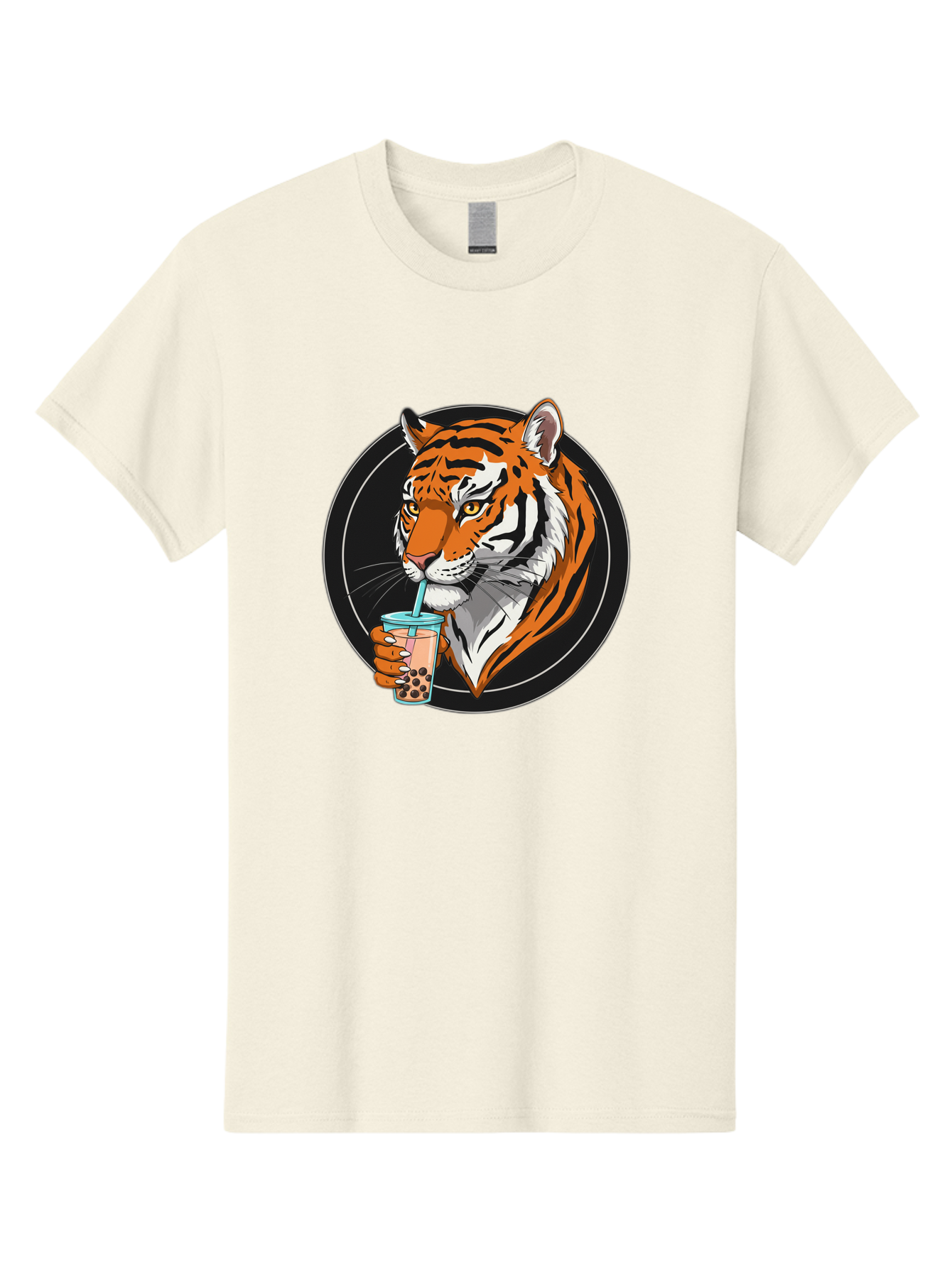 Tiger-Bubble-Tea-1 Men'S Graphic Tee, 100% Cotton, Comfortable Casual Summer Wear, Machine Washable, Vintage Camera, Old Camera, Antique Camera, Black Camera, Classic Photography, Photography Equipment, Nostalgic Device, Film Camera, Ban760